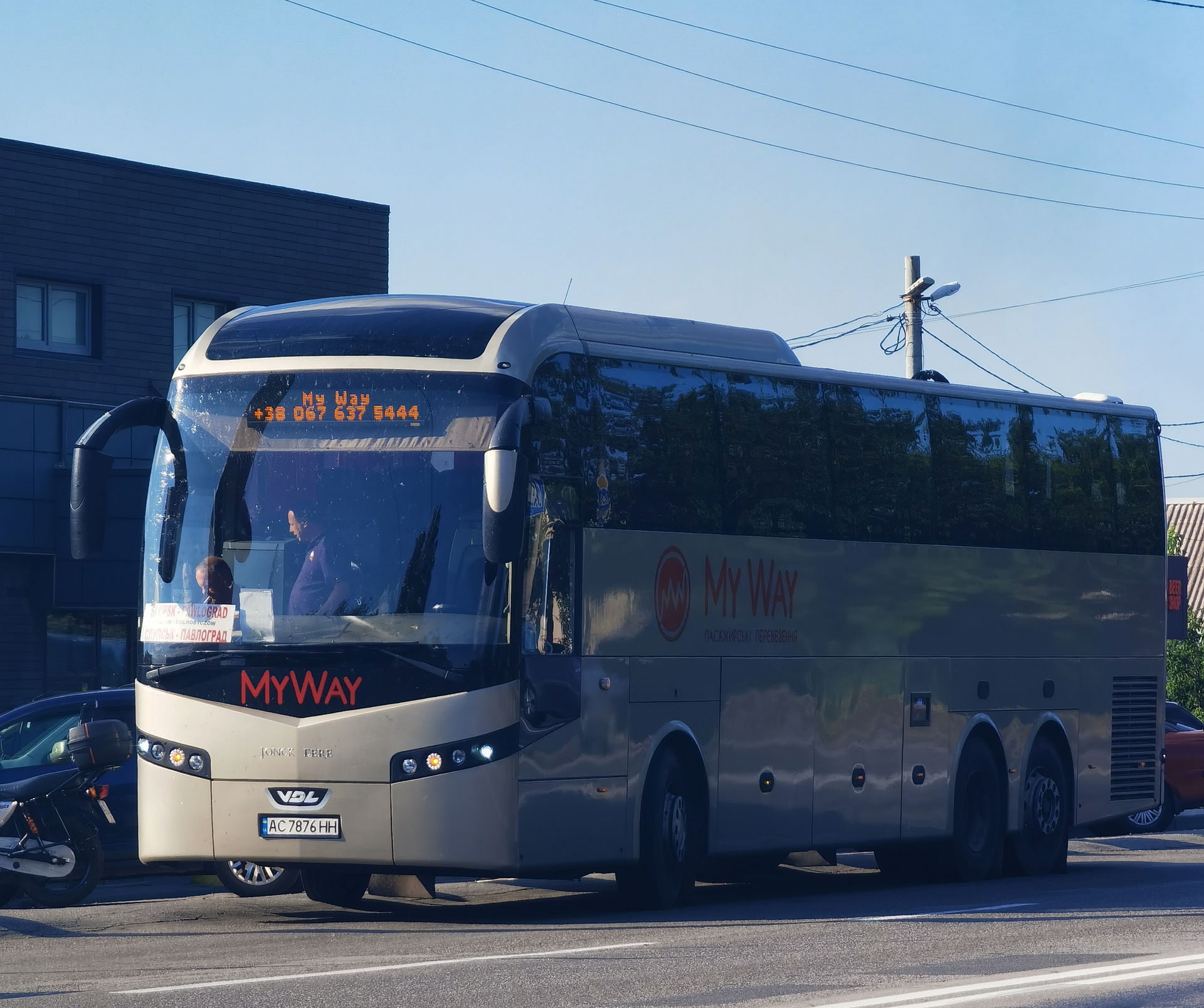 Slupsk Pavlograd bus passing Dnipro
