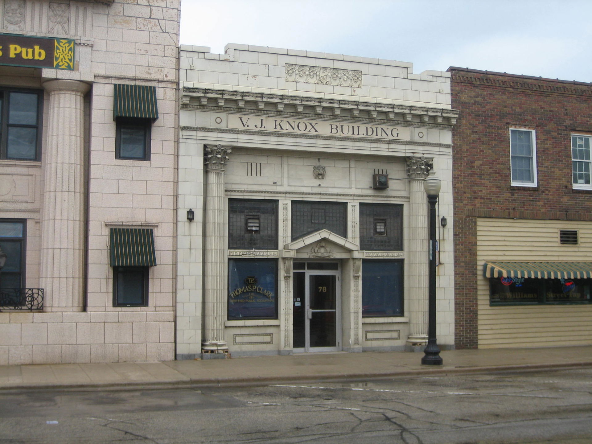 V.J. Knox Building, downtown Crystal Lake, Illinois, USA