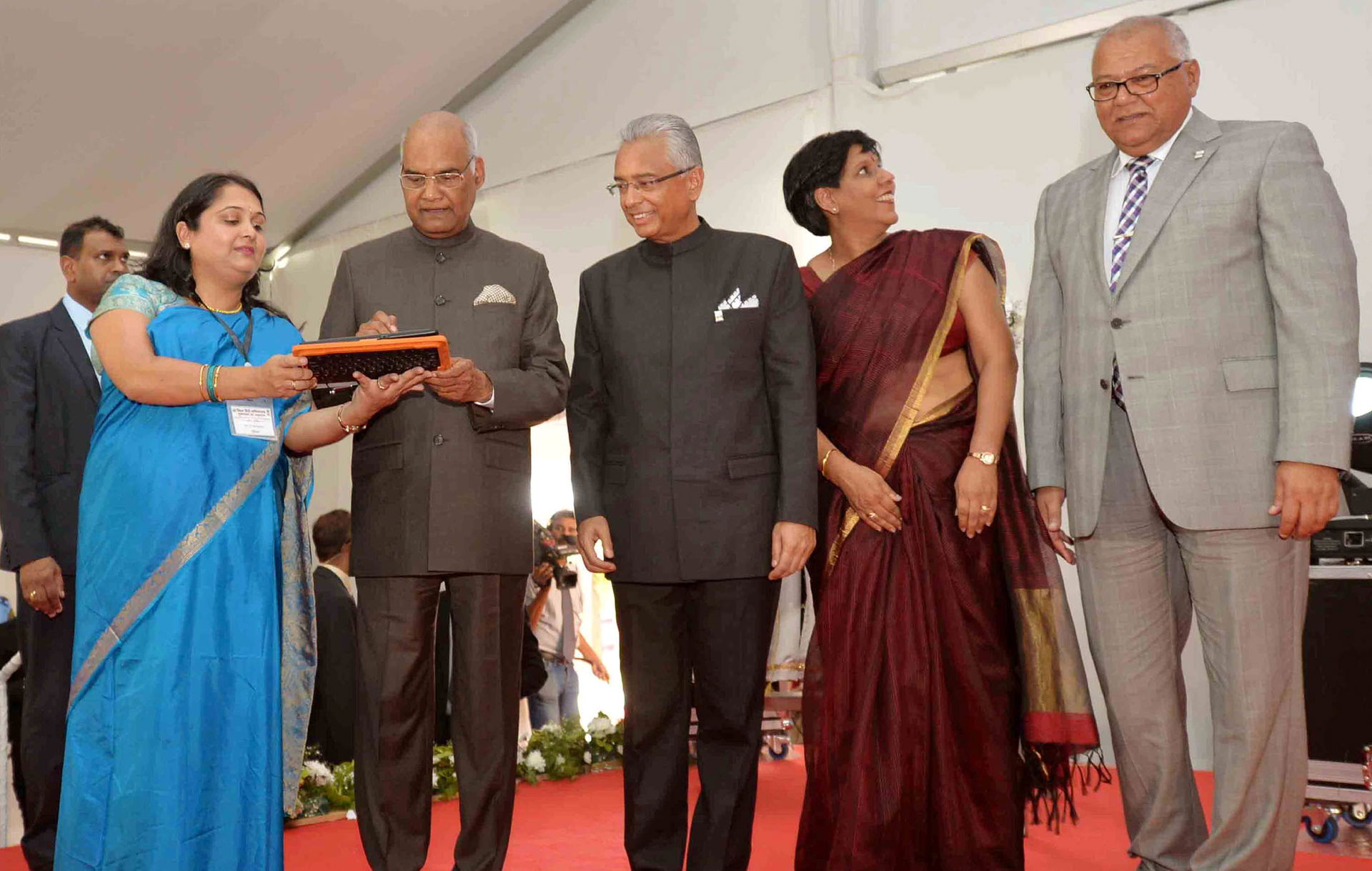 The President, Shri Ram Nath Kovind launching the WHS Logo, GOM…
