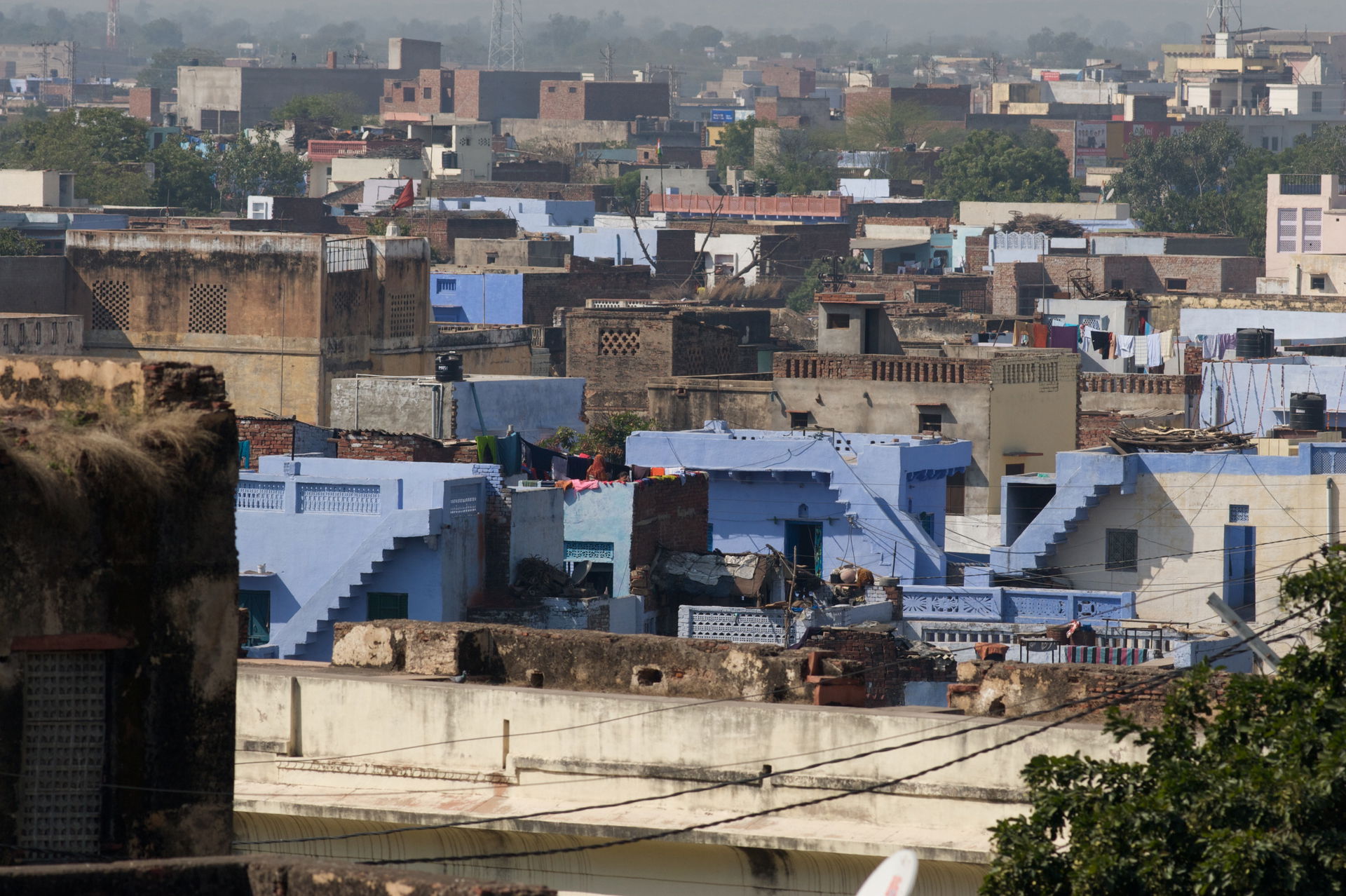 This is the view of Bharatpur town from the Iron Fort (Lohagarh…