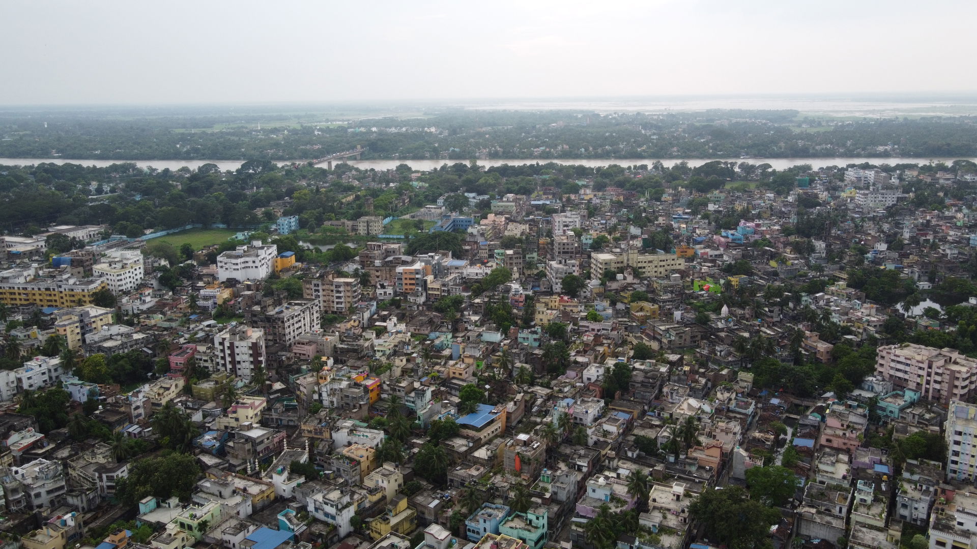 Aerial View of Berhampore, specifically the area of Ranibagan, …