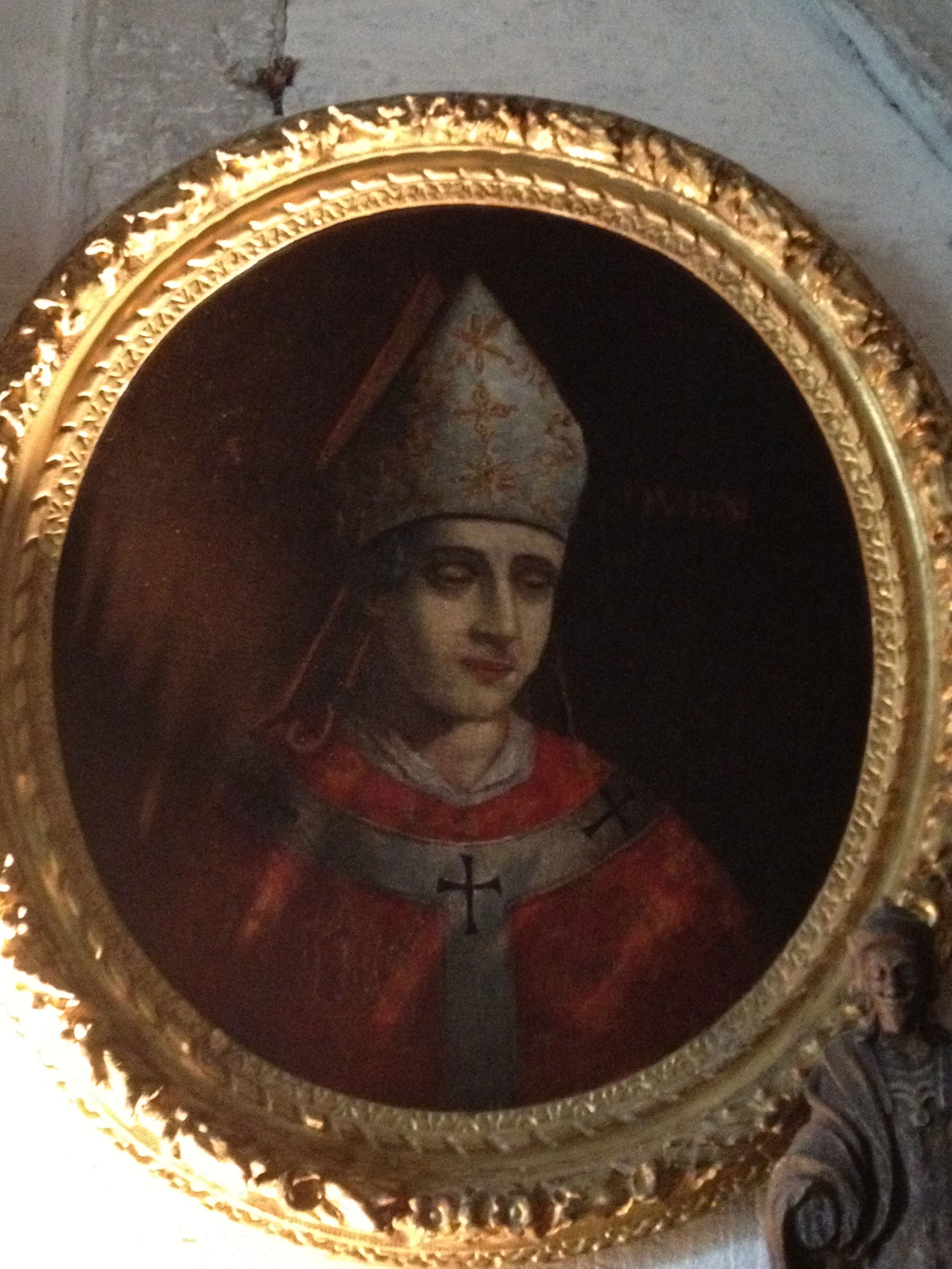Peinture de saint Ouen, évêque de Rouen, dans les salles basses…