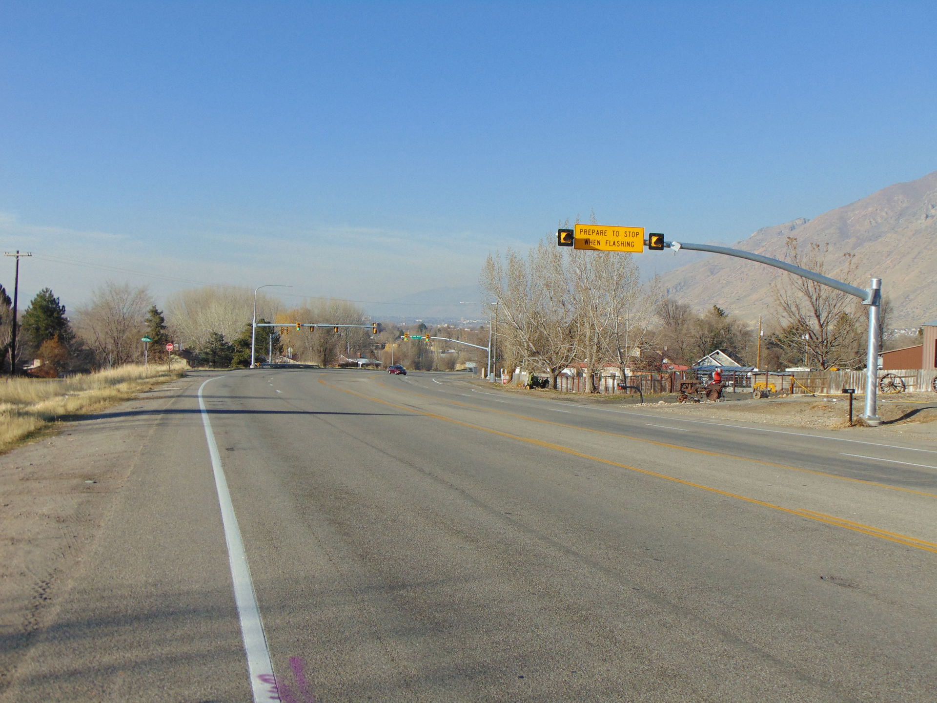 North along U.S. Route 89 at its newly signalized T intersectio…