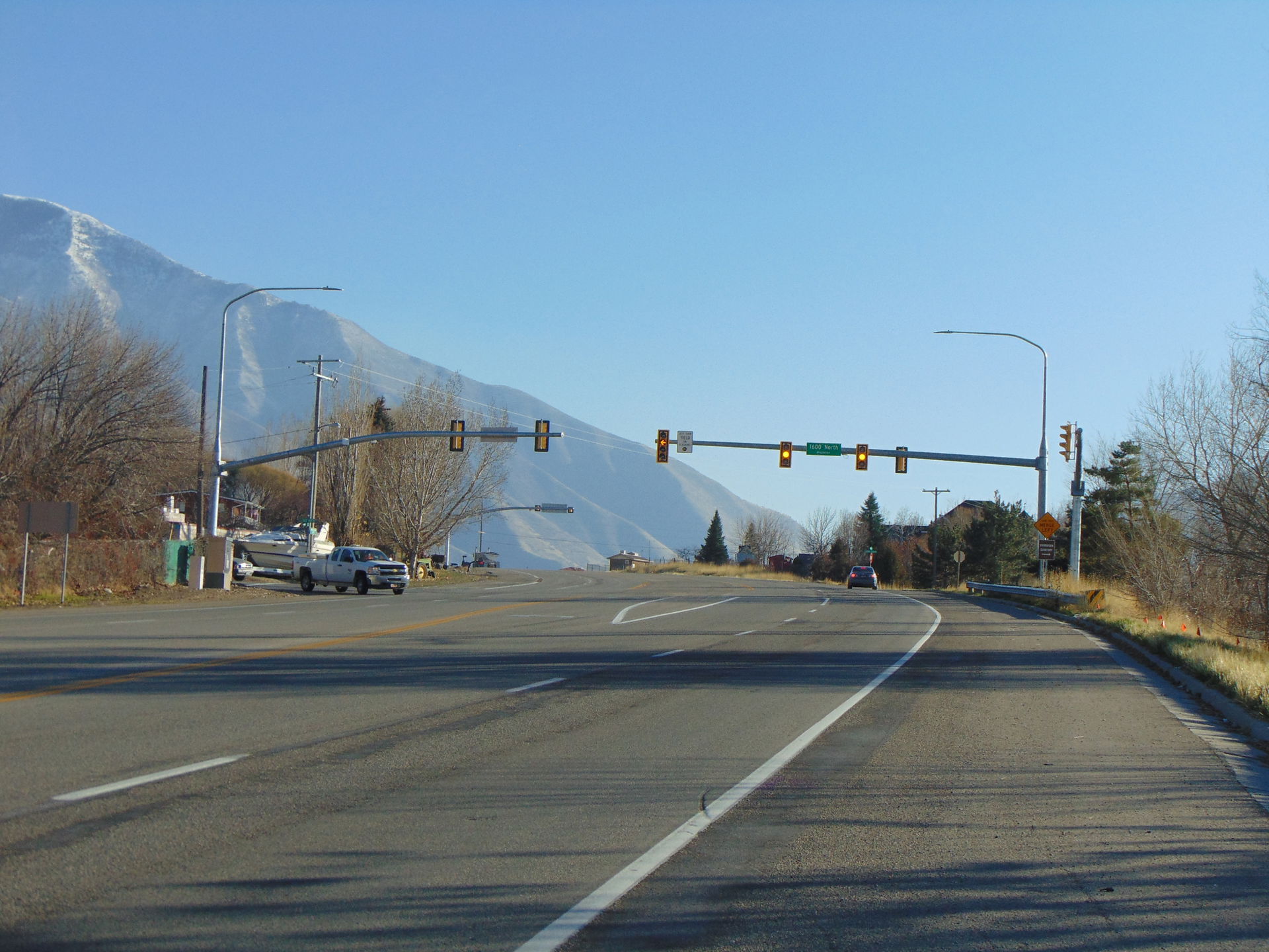 North along U.S. Route 89 at its newly signalized T intersectio…