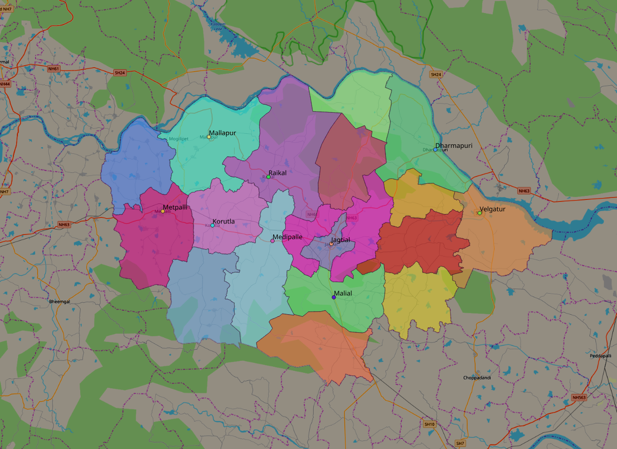 OSM data; QGIS