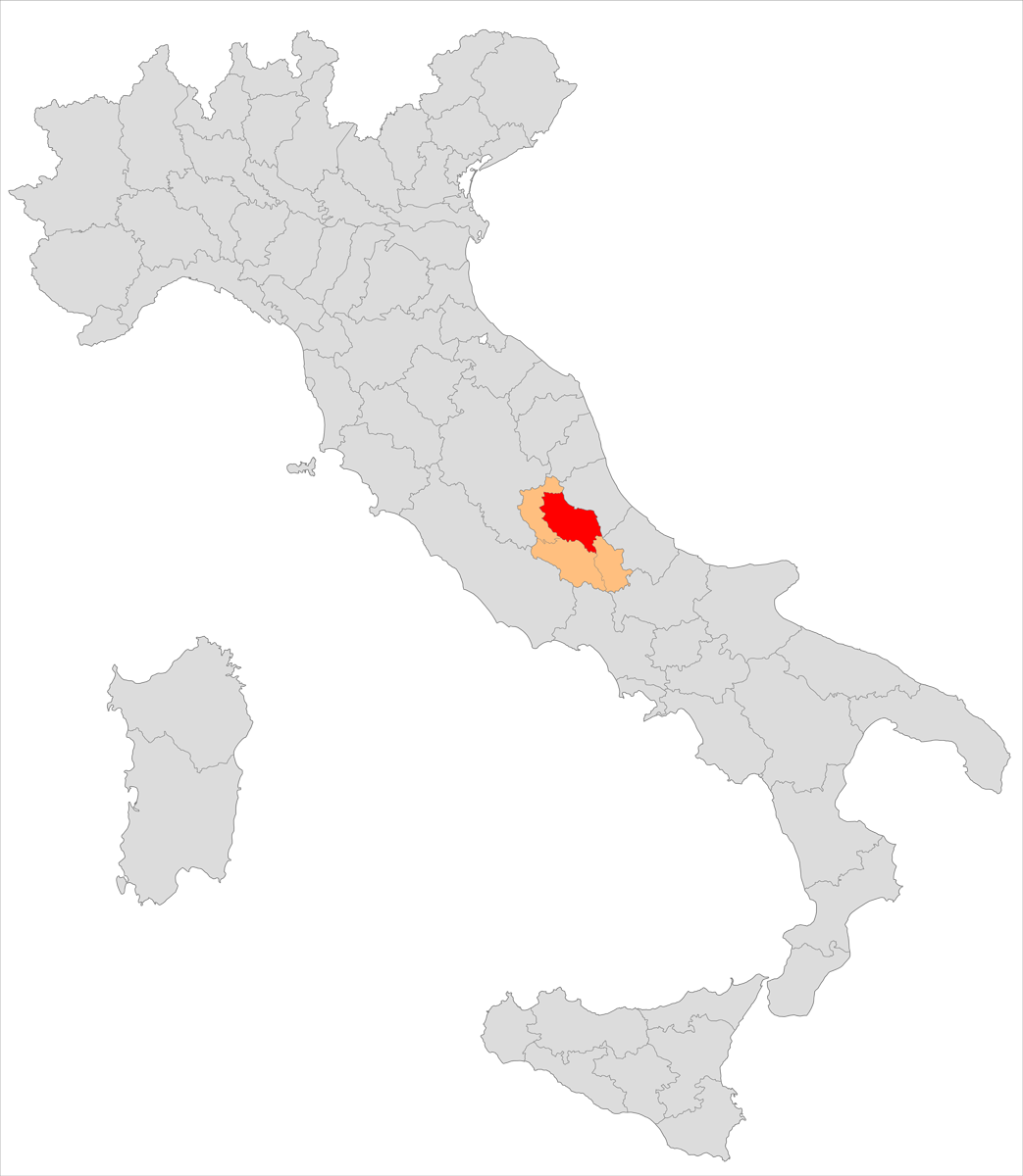 Il circondario di Aquila degli Abruzzi nell'omonima provincia (…