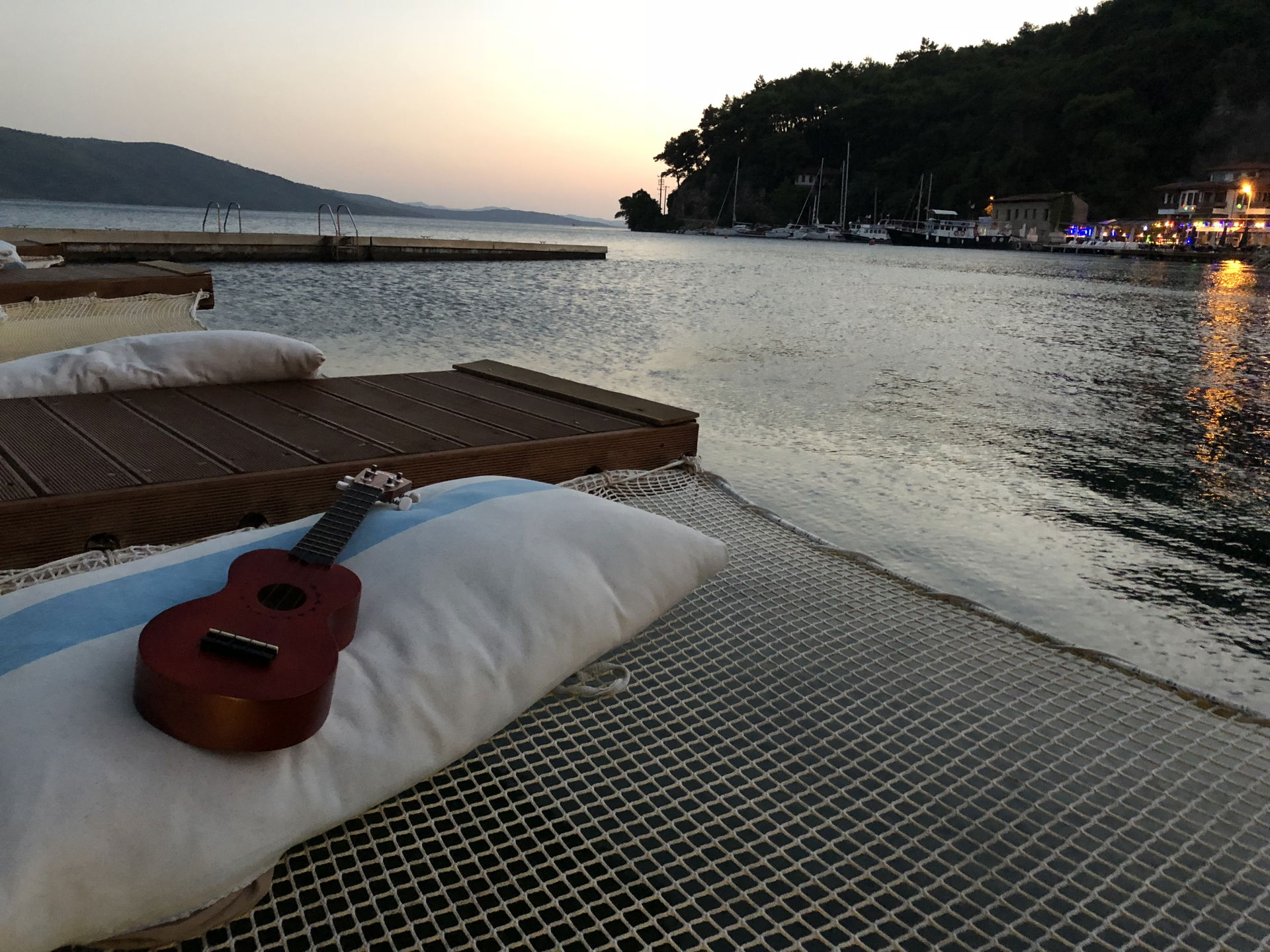 Music, sunset and the sea