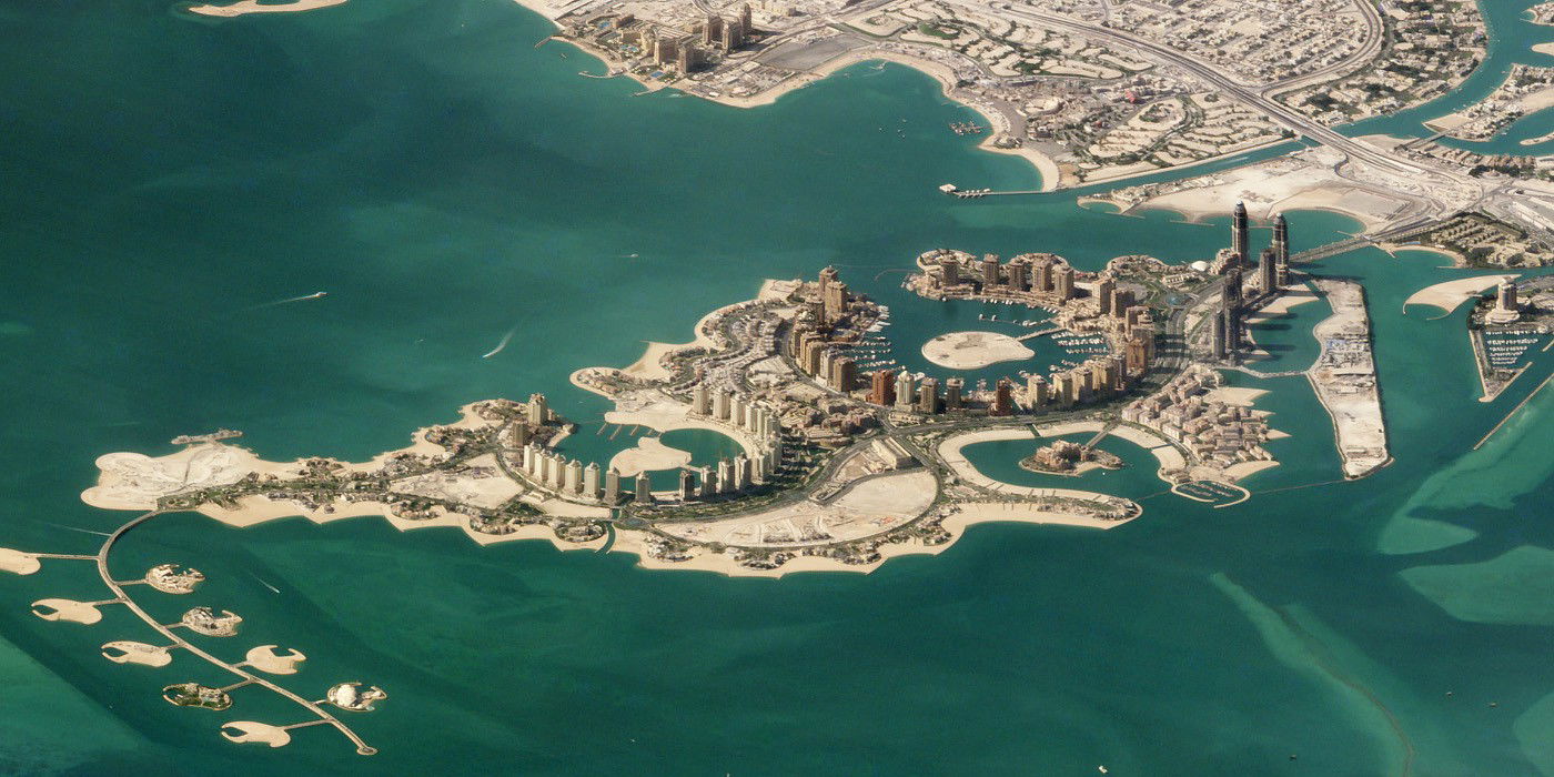 SkySat satellite image of The Pearl-Qatar in Doha, Qatar.