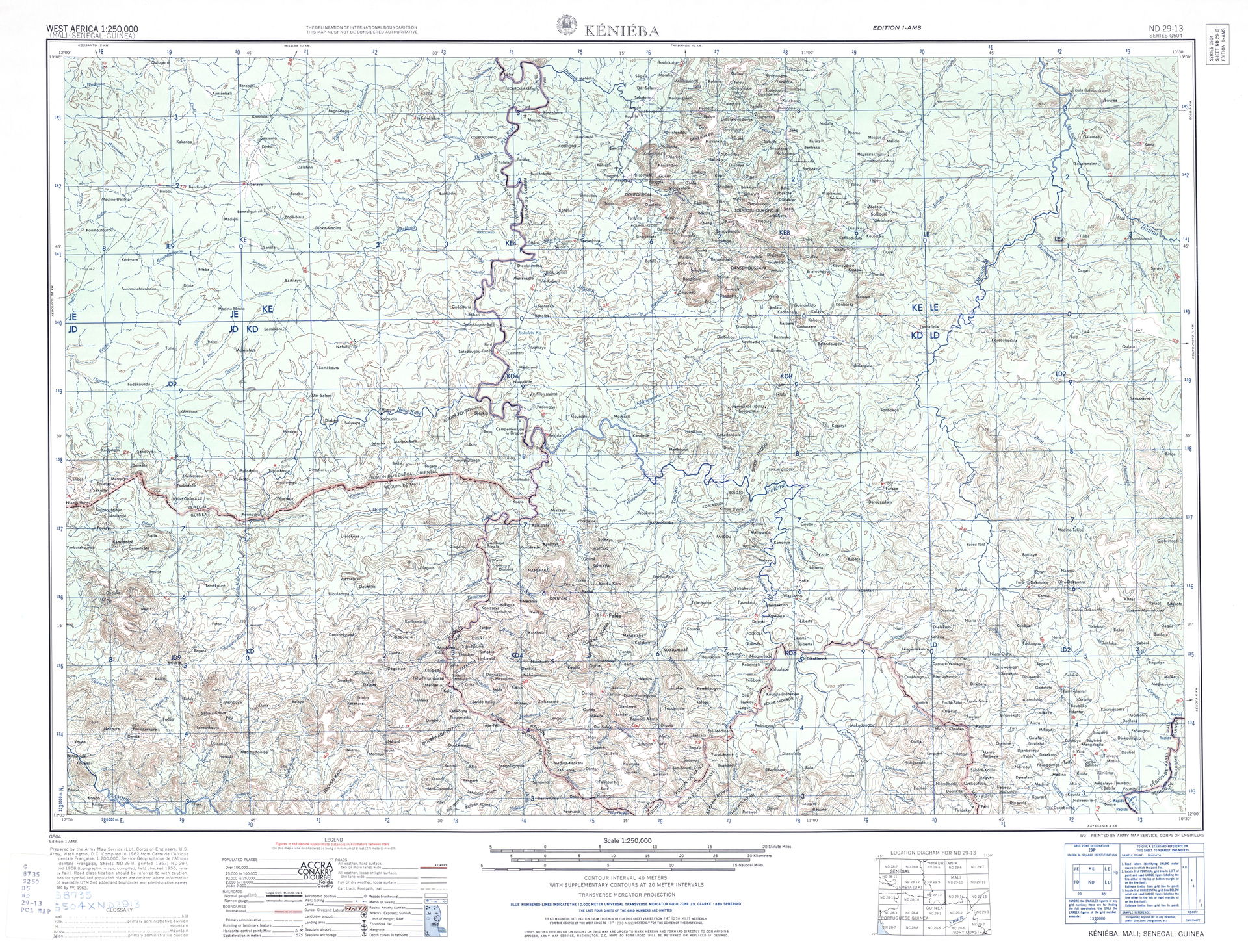 ND 29-13 Kenieba - (5.2 MB) - West Africa, Series N504, 1:250,0…