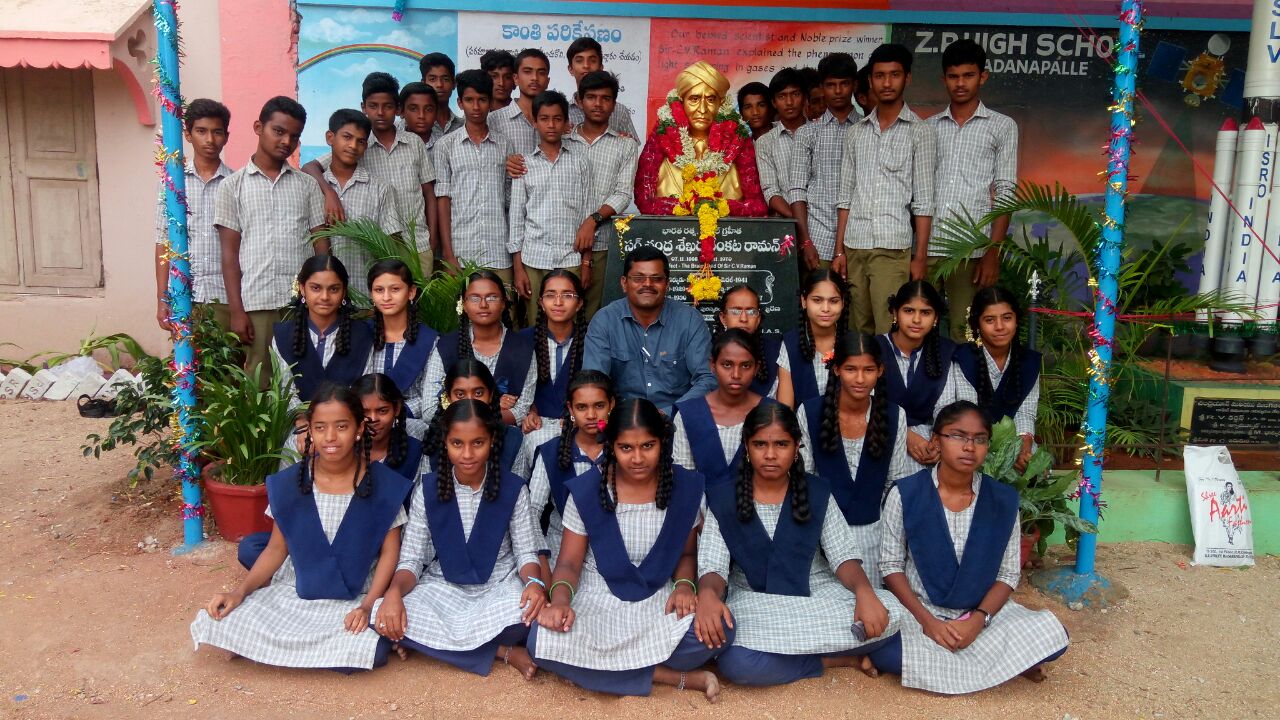 Students and his guru Bhaskaran in Madanapalle, chittoor distri…