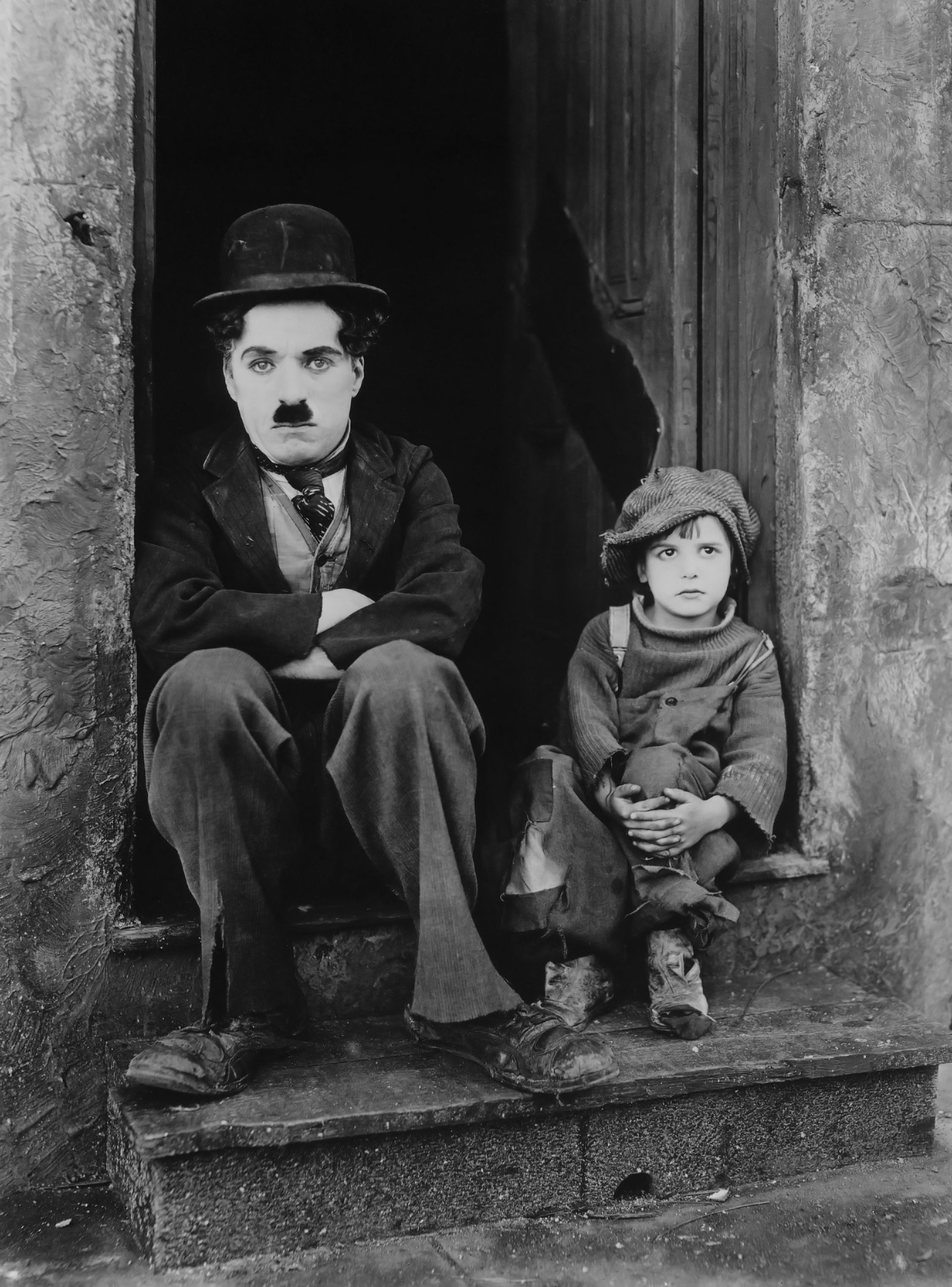 Publicity photo from Charlie Chaplin's 1921 movie "The Kid". Pi…
