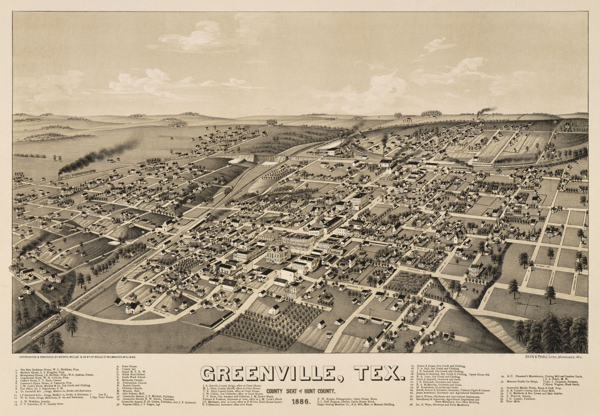 Greenville, Texas in 1886. Greenville, Tex. County Seat of Hunt…