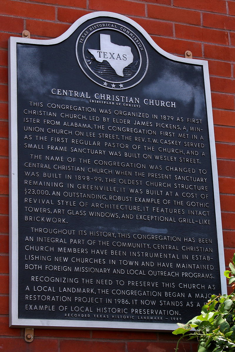 Central Christian Church (Disciples of Christ) historical marke…