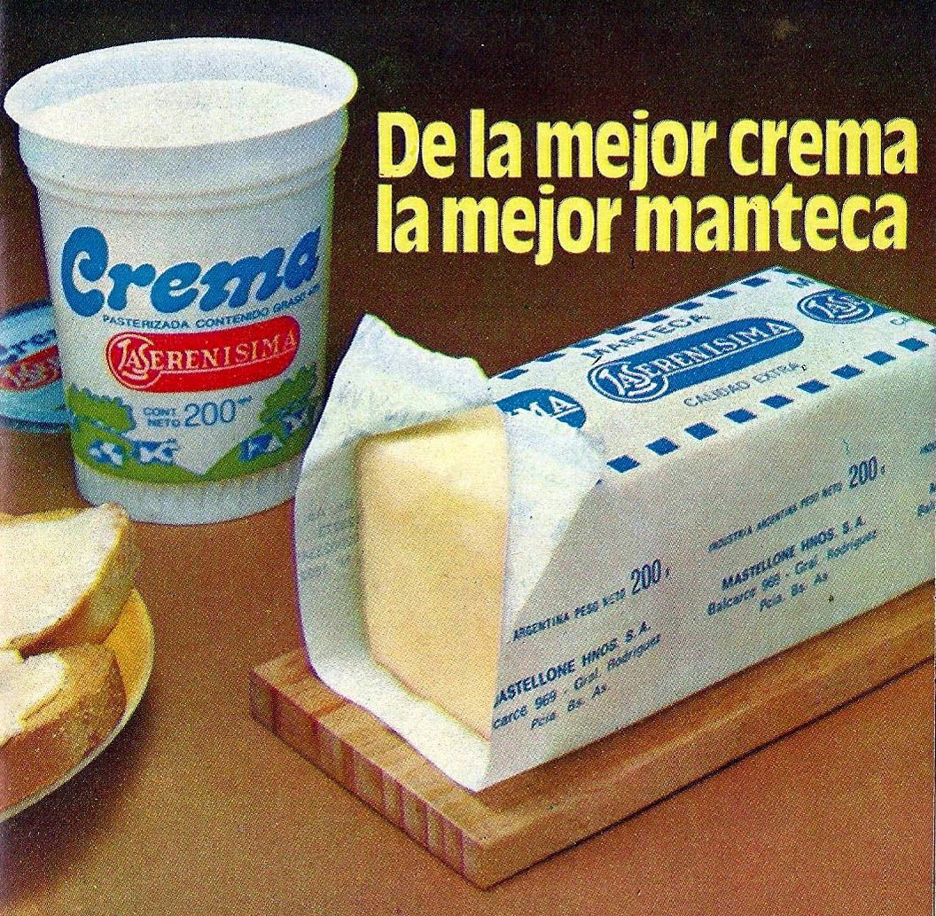 Excerpt from a La Serenísima ad