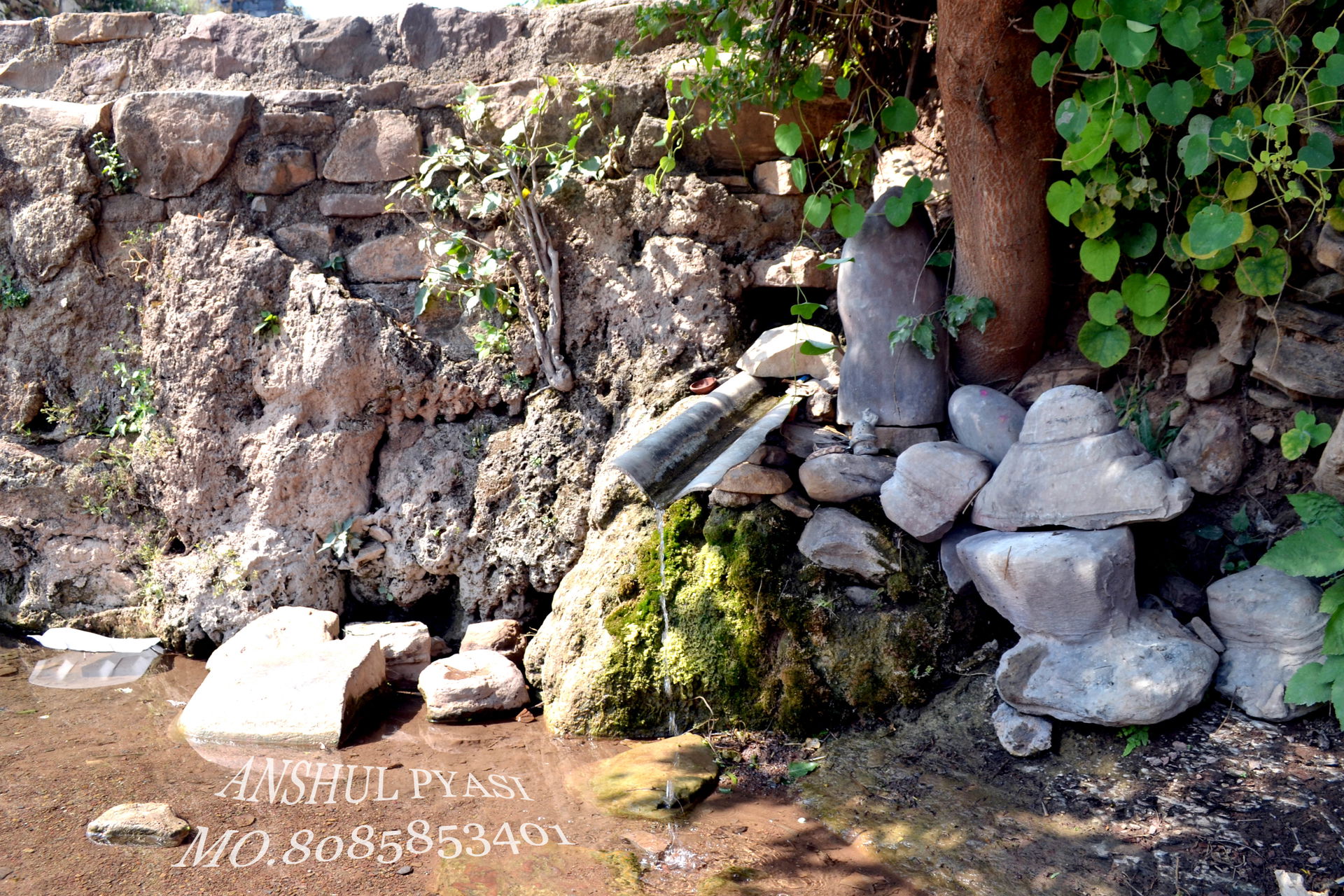 The place where water is fall even in the heavy summer .