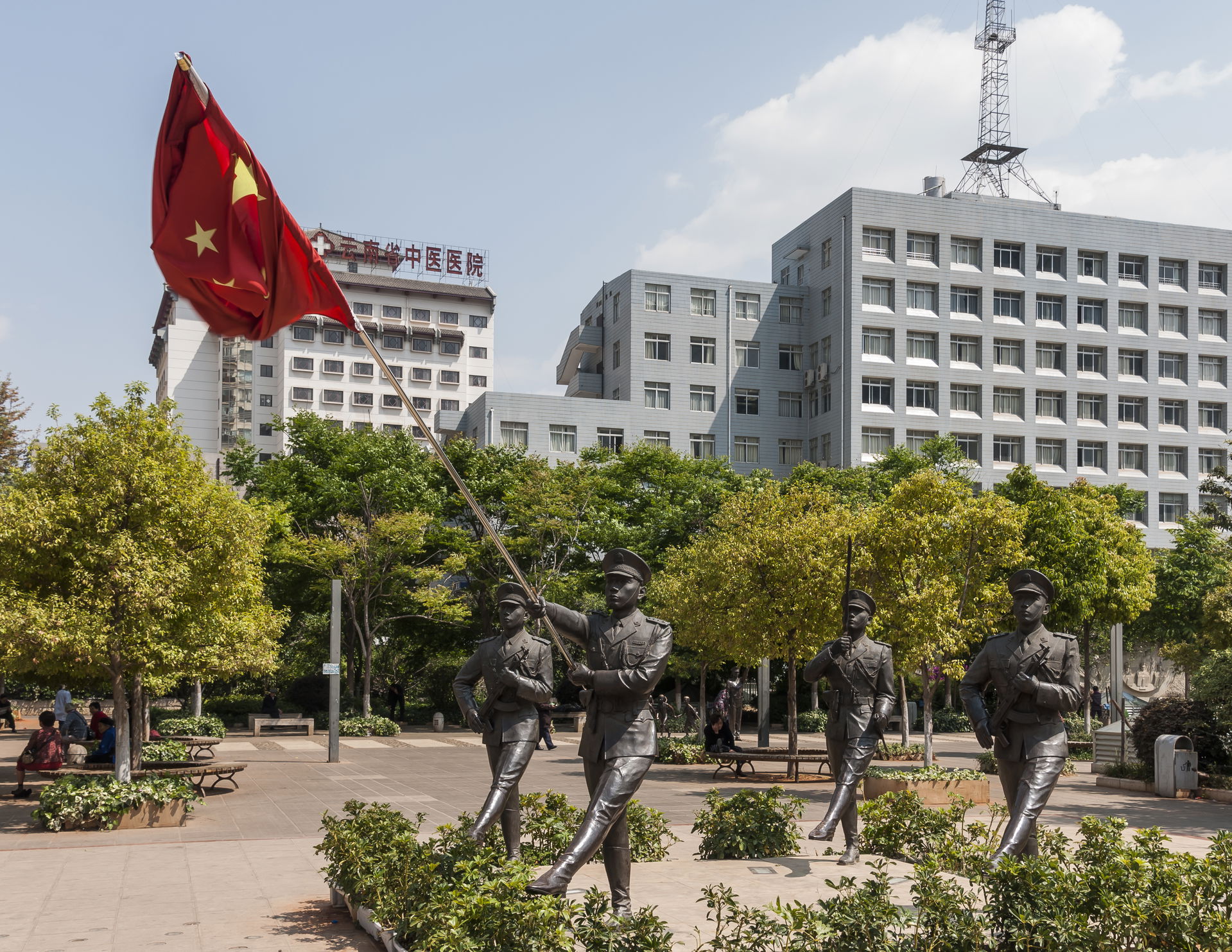 Kunming, Yunnan, China: Jingxing Park with the "Monument to Pol…