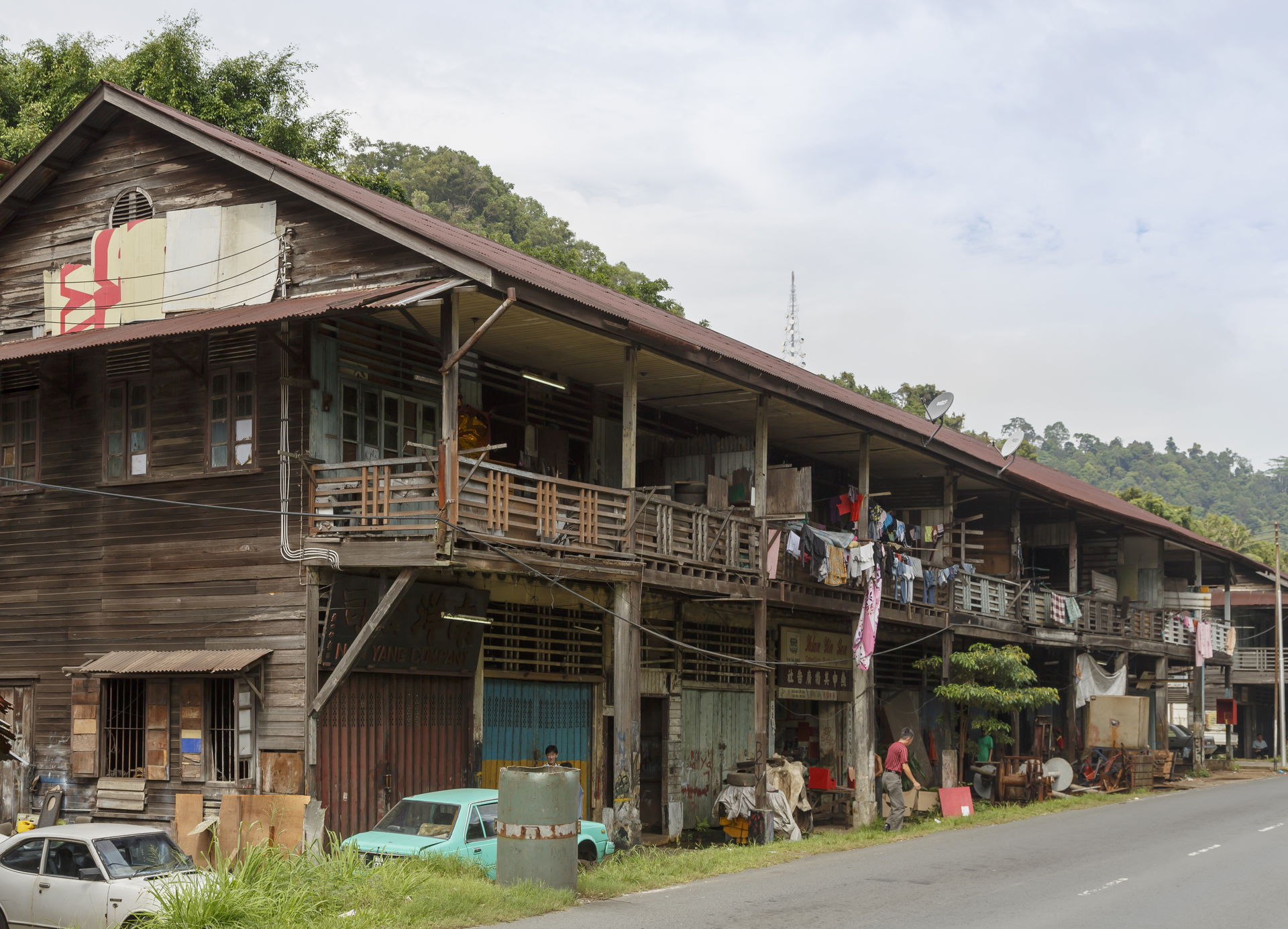 Sandakan, Sabah: Old shop row in colonial style at Jalan Leila …
