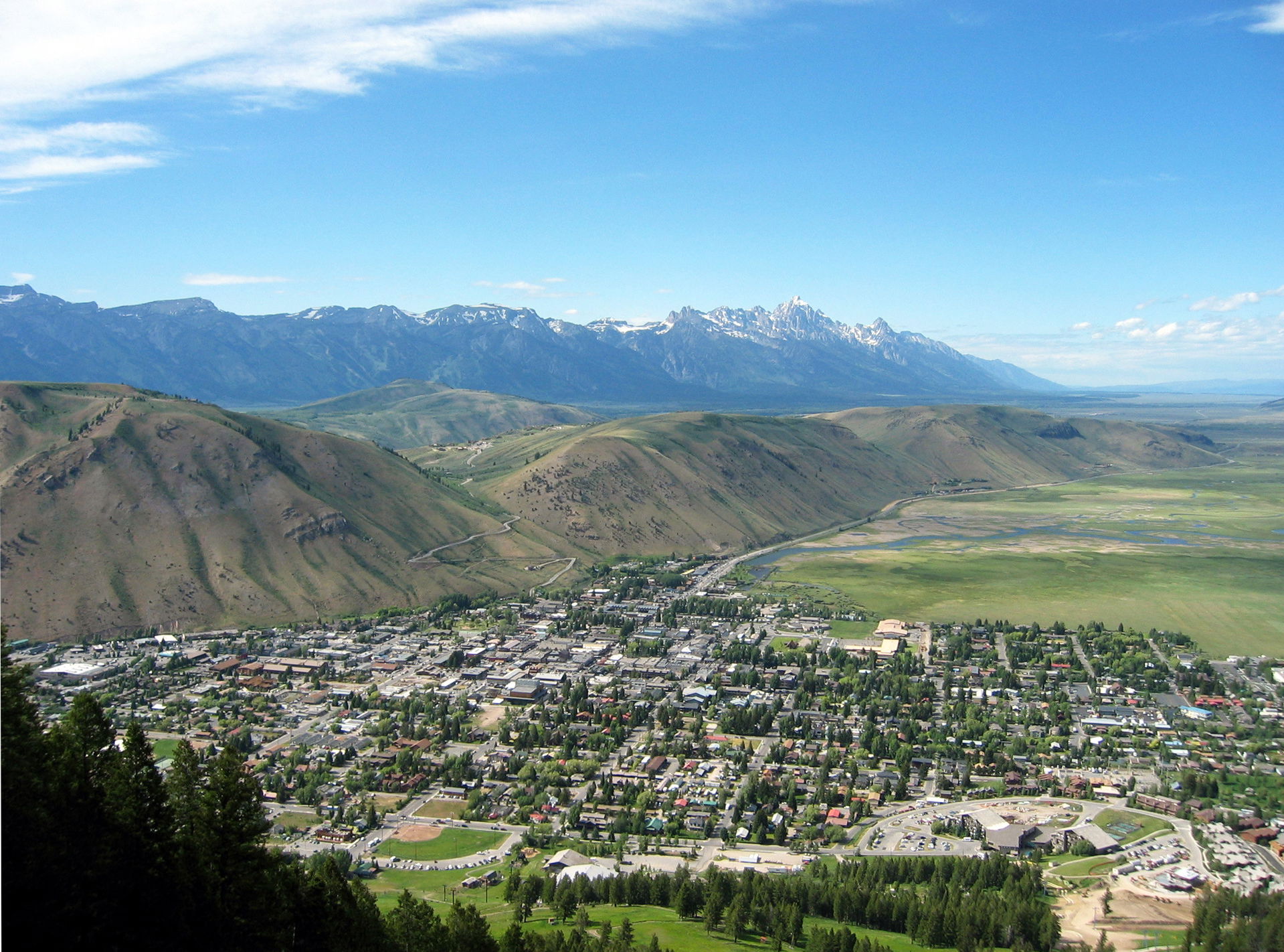 View of Jackson, Wyoming from Snow King Resort