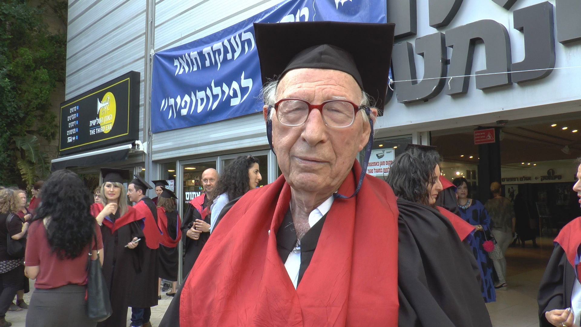 Gabi Barshi at the doctoral ceremony