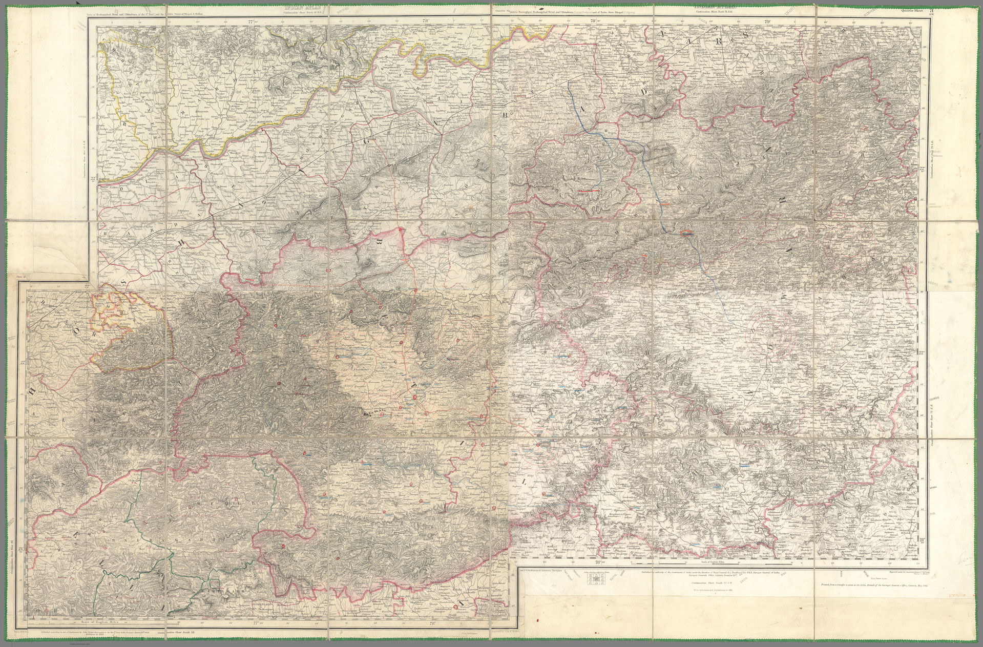 Parts of Hoshangabad, Betul and Chhindwara, Indian Atlas, sheet…