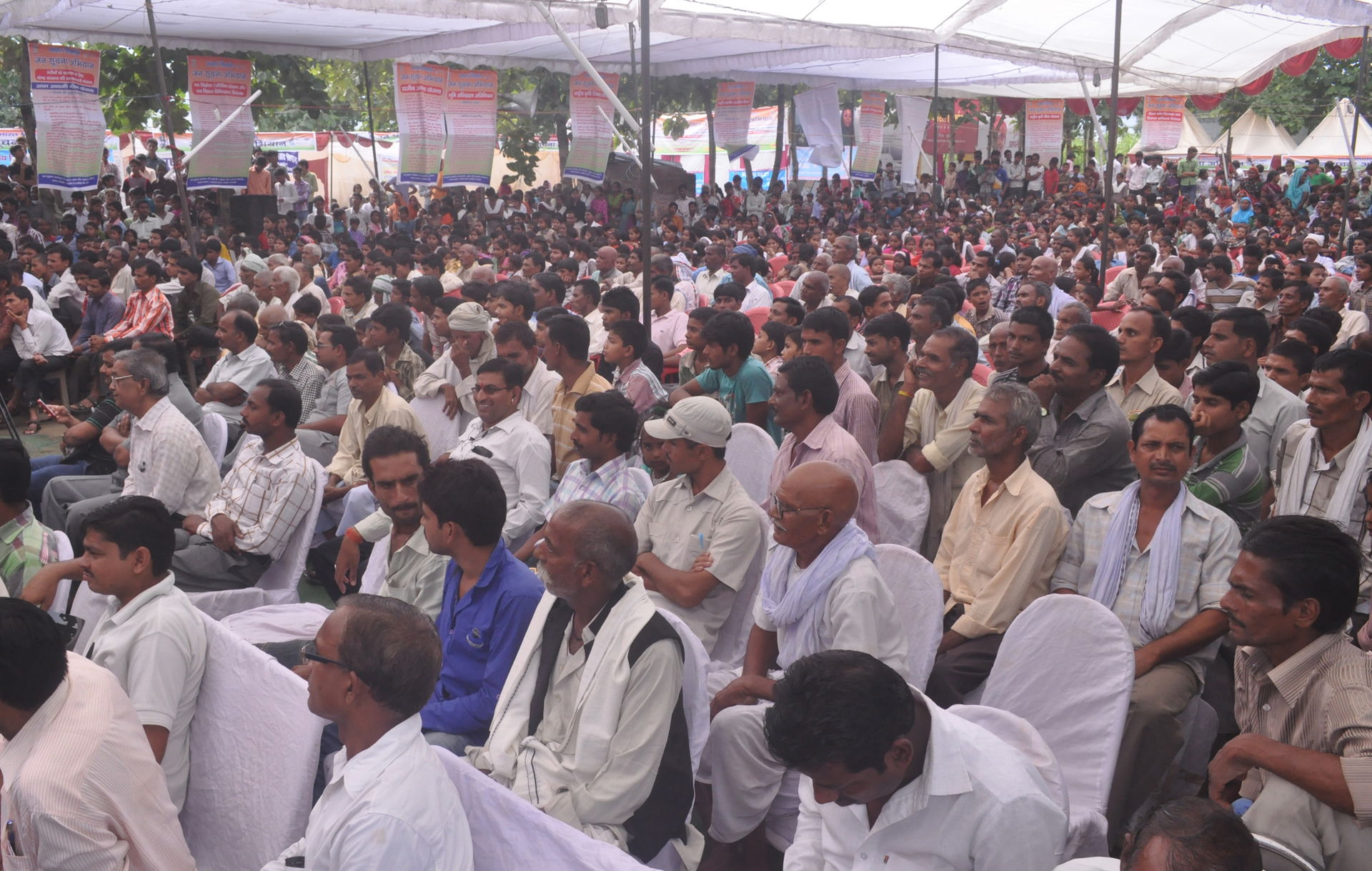 People at the Jan Soochna Abhiyan, at Gonda, Uttar Pradesh on O…