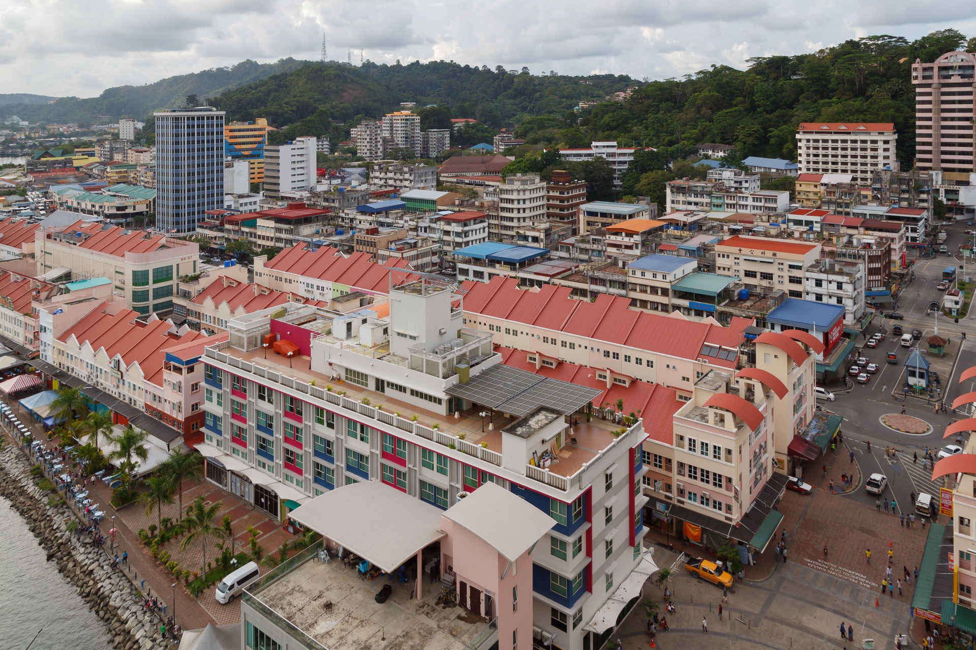 Sandakan, Sabah: The old town in Sandakan, Sabah - View from Ha…