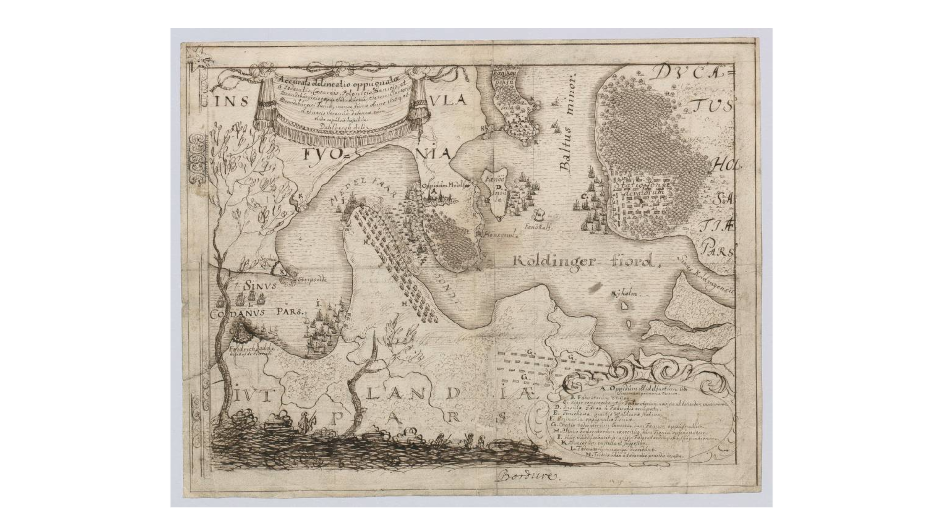 Depiction of the allied landing on Funen in June 1659 by in a c…