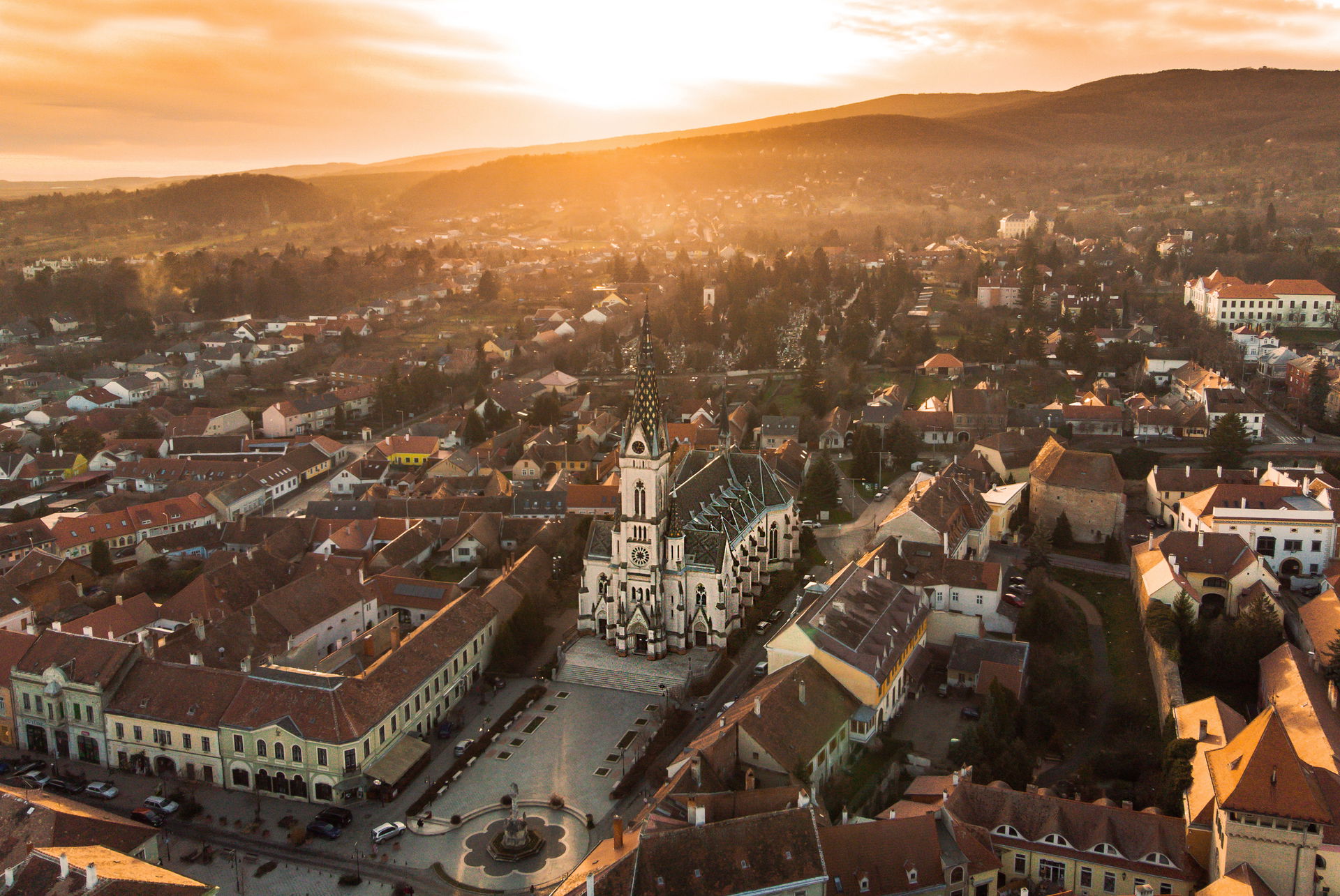 : Aerial photographs of Kőszeg