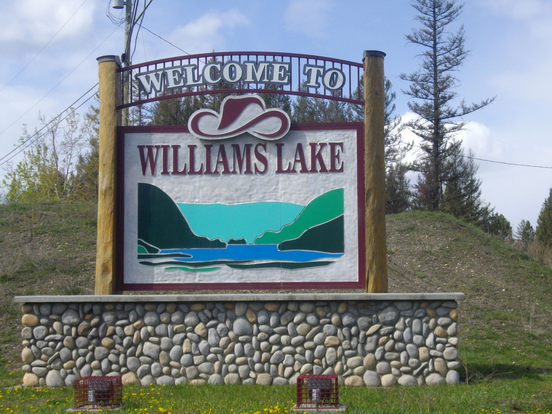 welcome sign in Williams Lake, BC