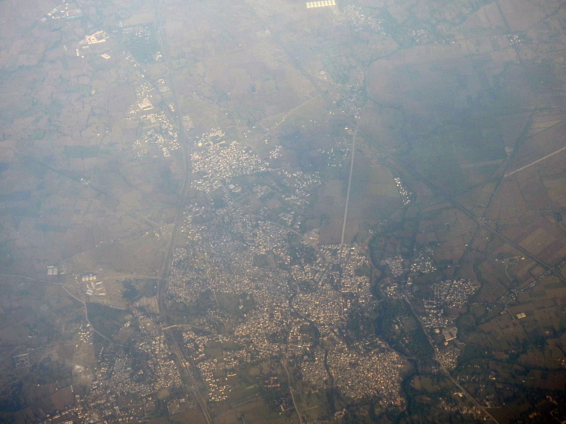 Aerial photograph of Sehore, Madhya Pradesh, India.