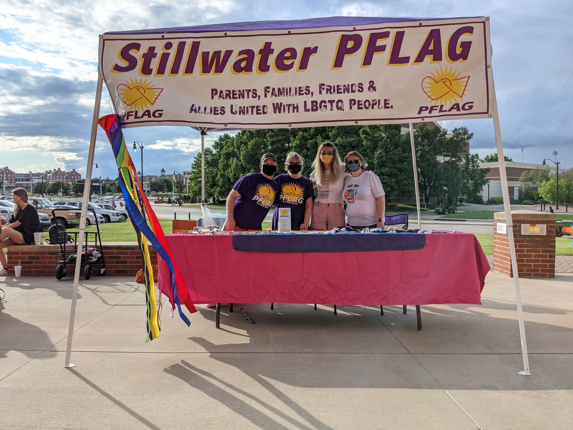 A booth setup for Stillwater PFLAG, Parents, Families, Friends …
