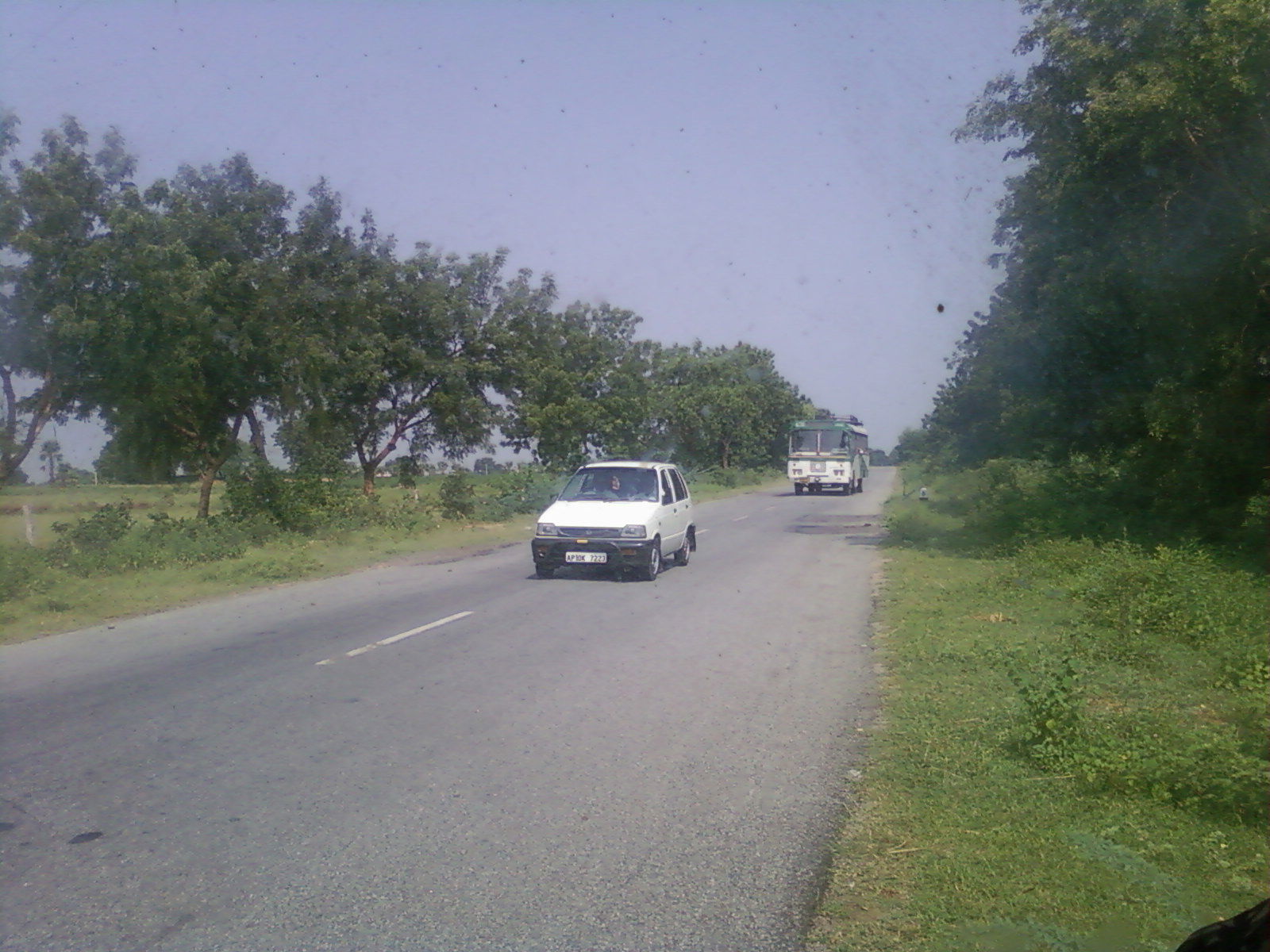This picture was taken in the outskirts of Suryapet. The road c…