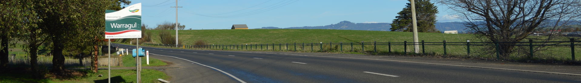 Town entry sign at Warragul, Victoria