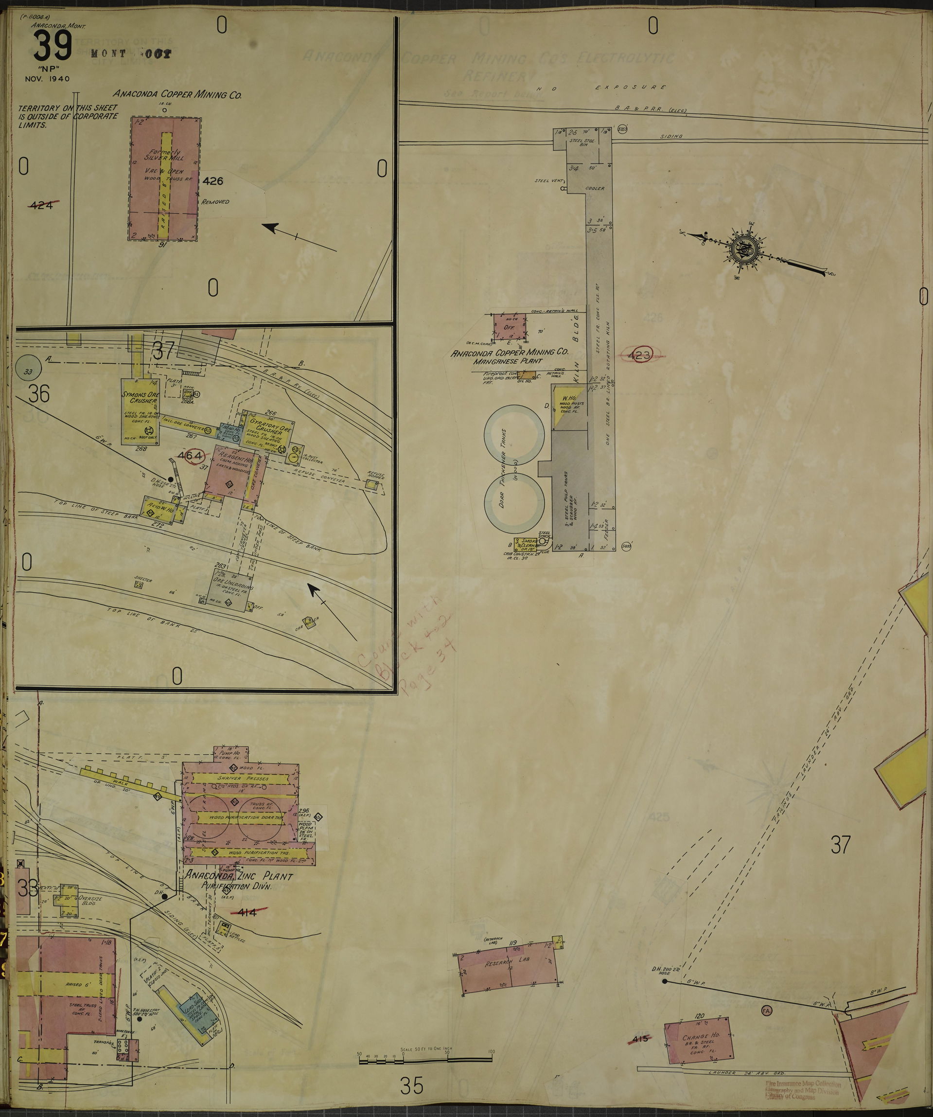 Sanborn Fire Insurance Map from Anaconda, Deer Lodge County, Mo…