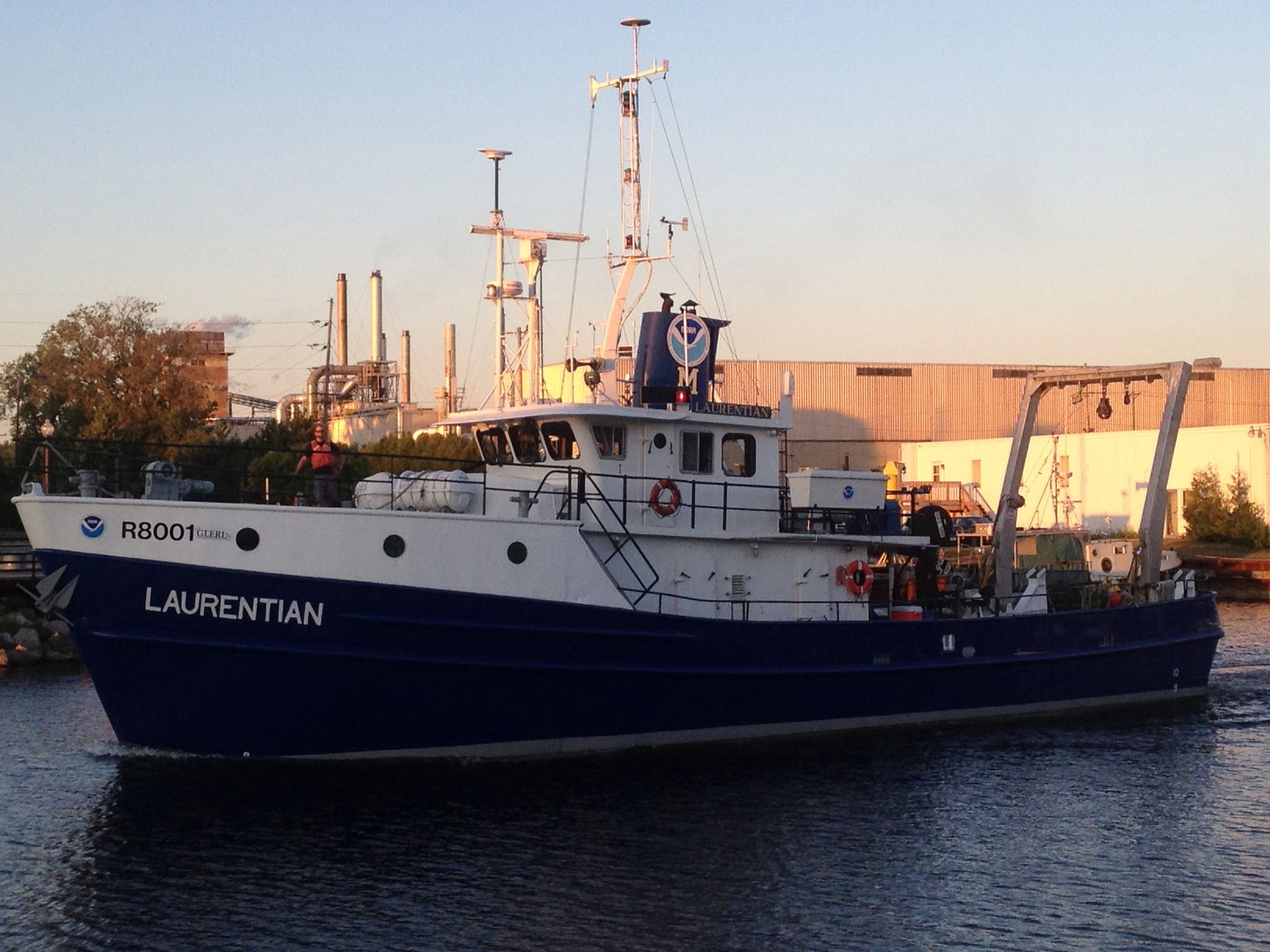R/V Laurentian docked in Alpena, MI. July 31, 2012. Credit: NOA…