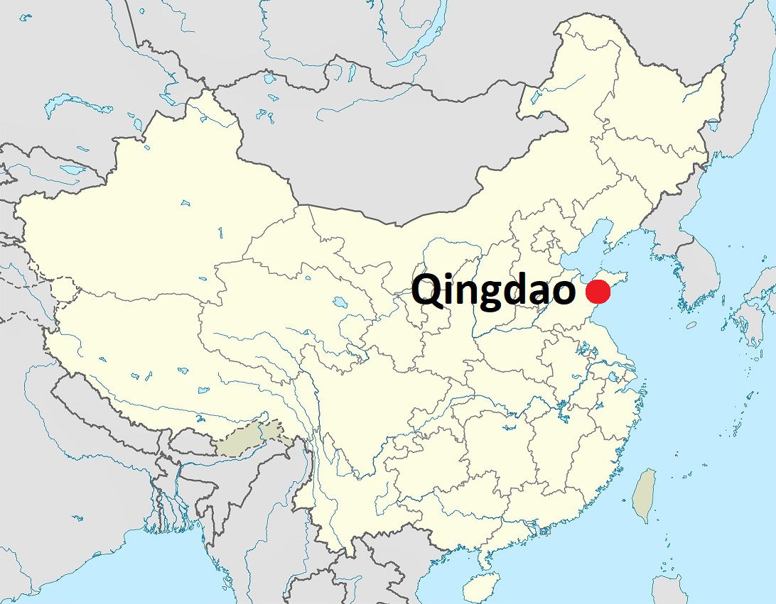 Location MAP Qingdao City, Shandong Province China. Based on a …