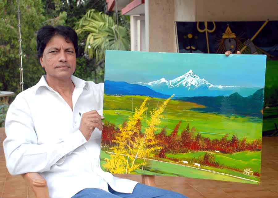 nature finger painting made by unique finger artist iftekhar ah…