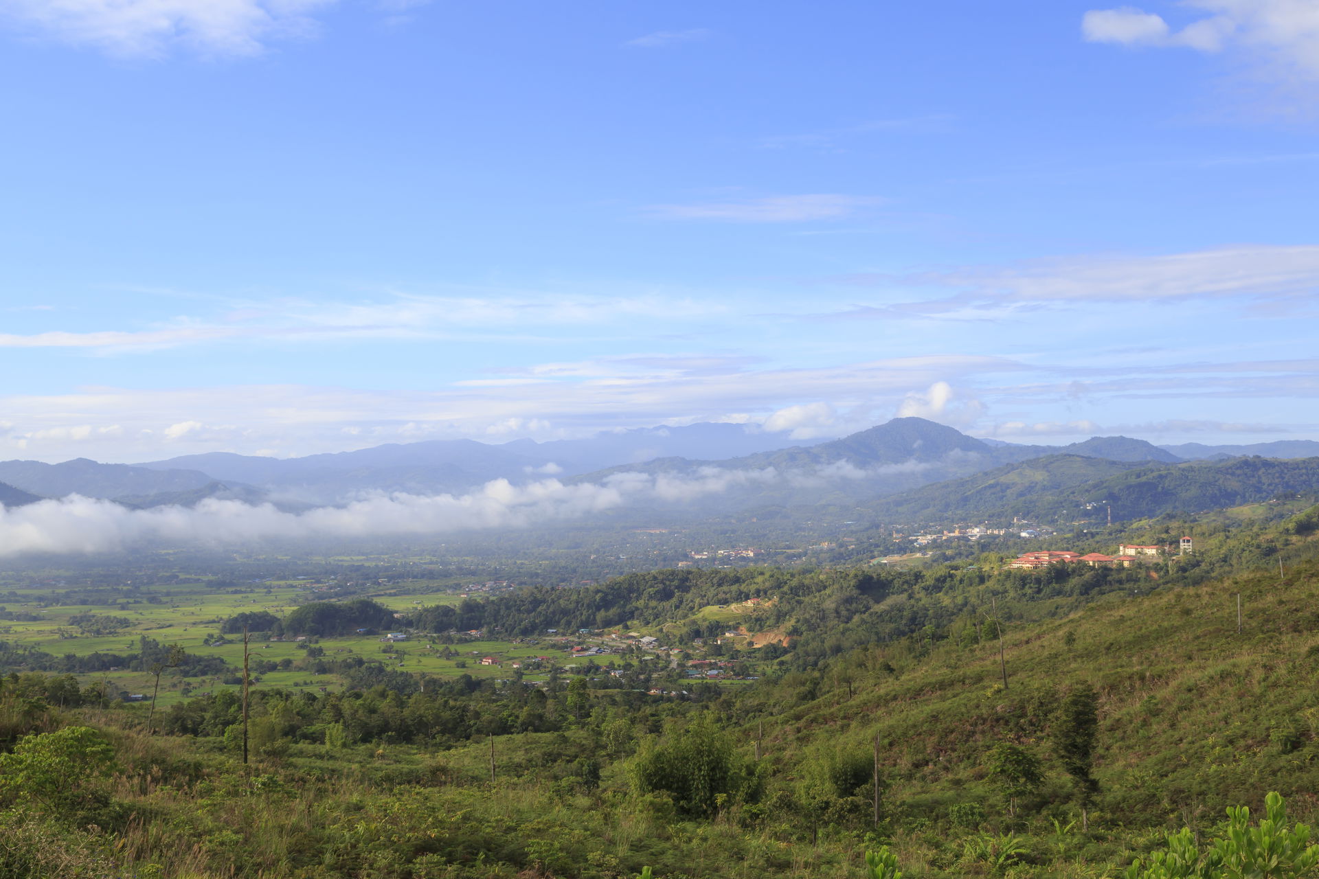 Ranau, Sabah: View over the Ranau Plain from Sports Complex Ran…