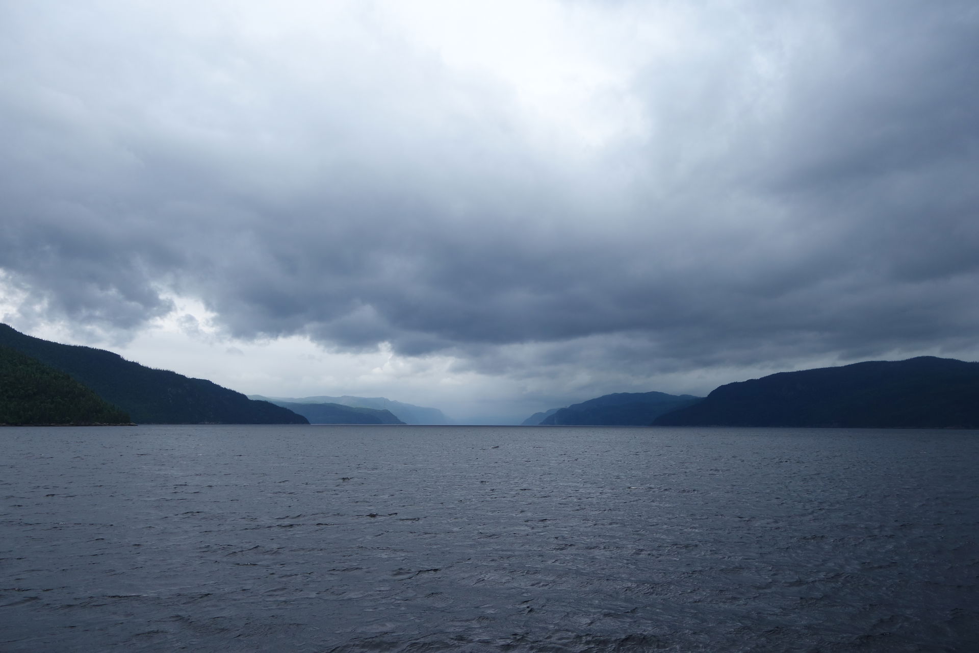 Saguenay River looking upstream toward Saguenay.