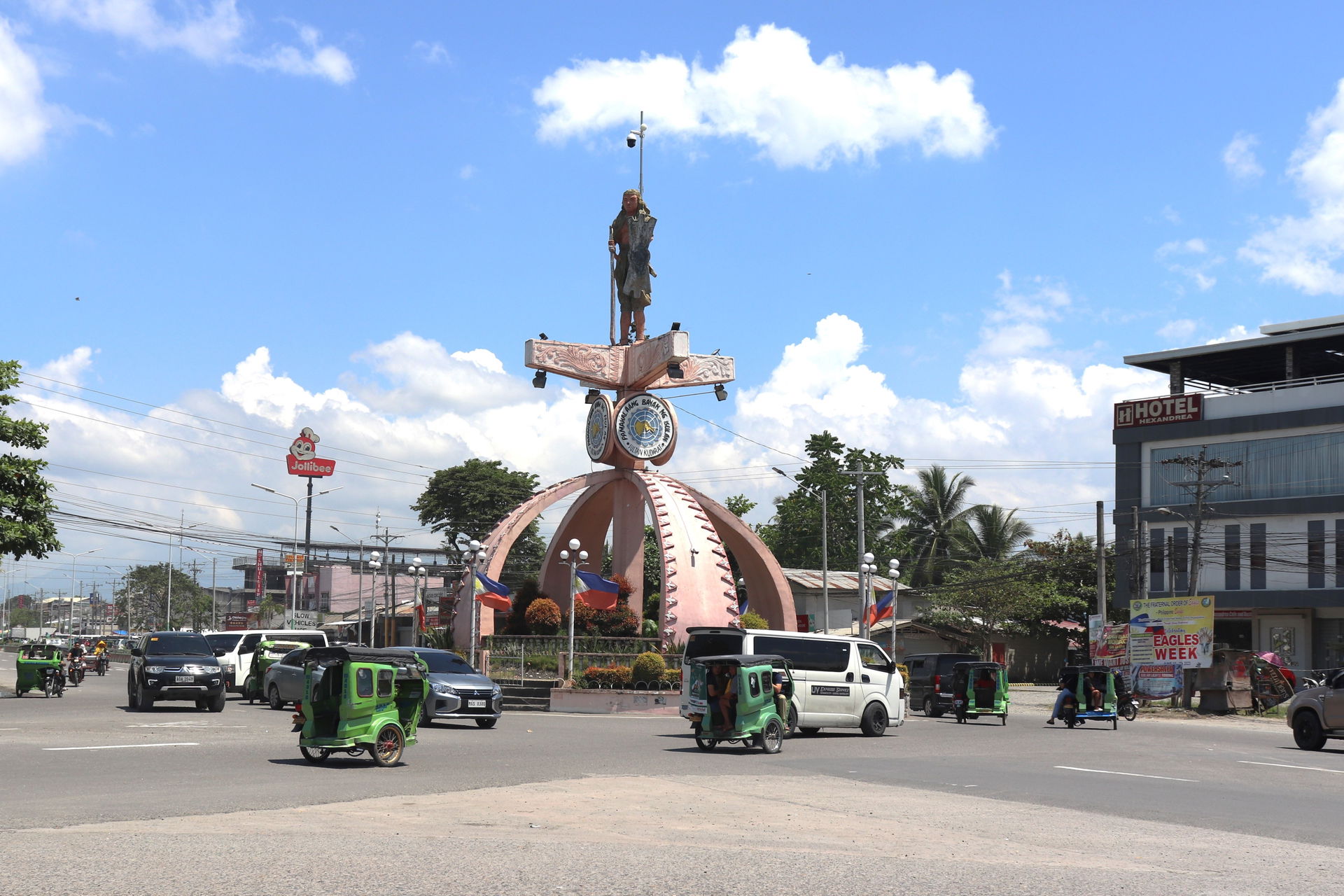 Roundabout in Isulan, Sultan Kudarat, Philippines.