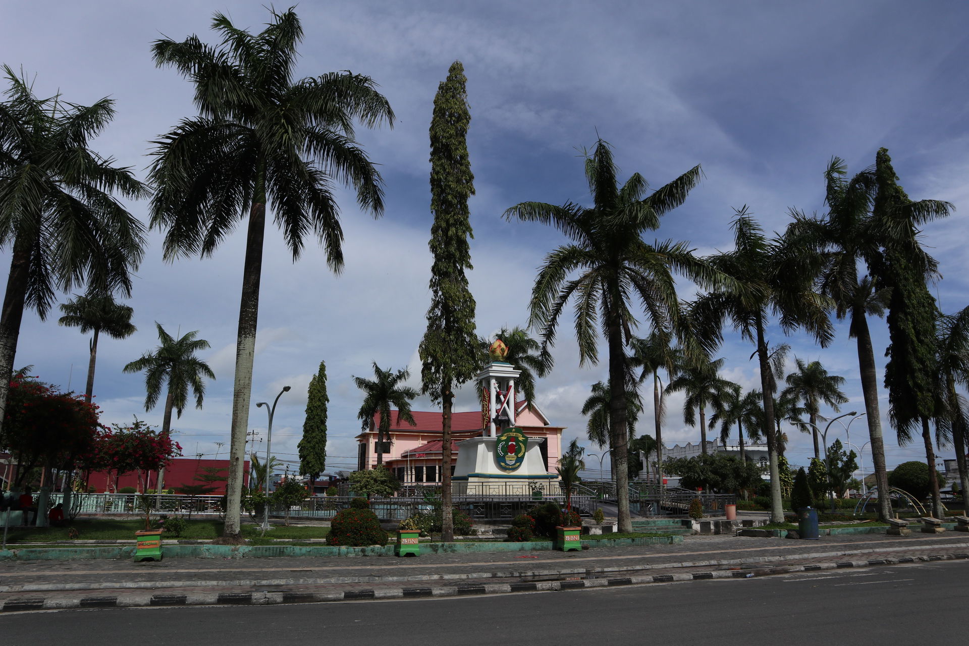 Alun-alun kota Nunukan yang berada di Pulau Nunukan, Kalimantan…