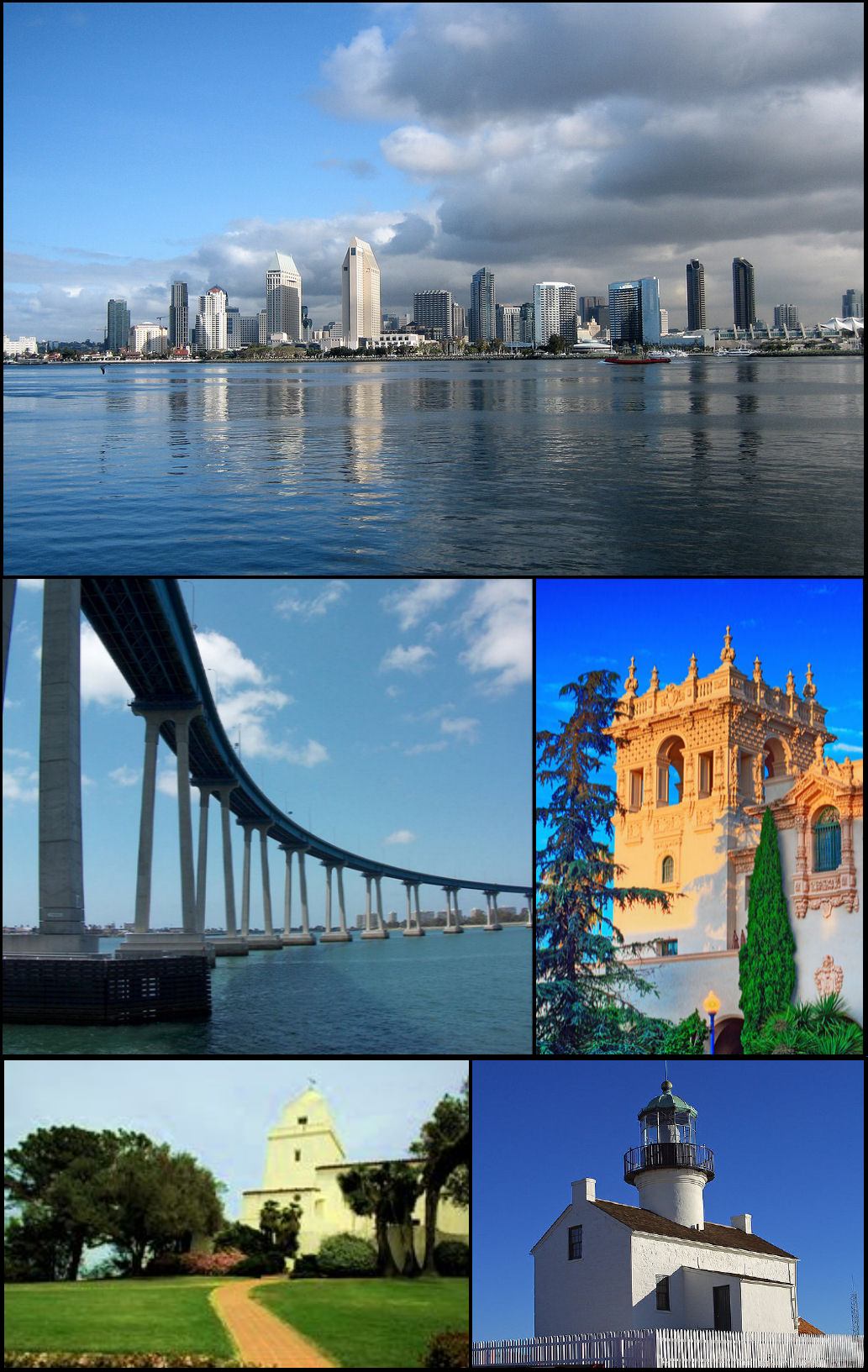 Montage of San Diego pictures on Commons