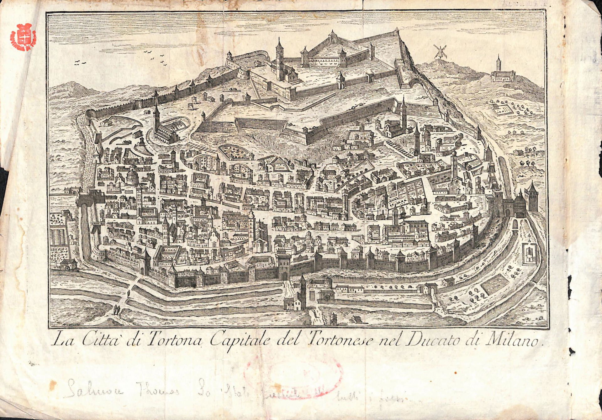 Burin engraving - mm. 141 x 267; 188 x 268
View of the city fro…