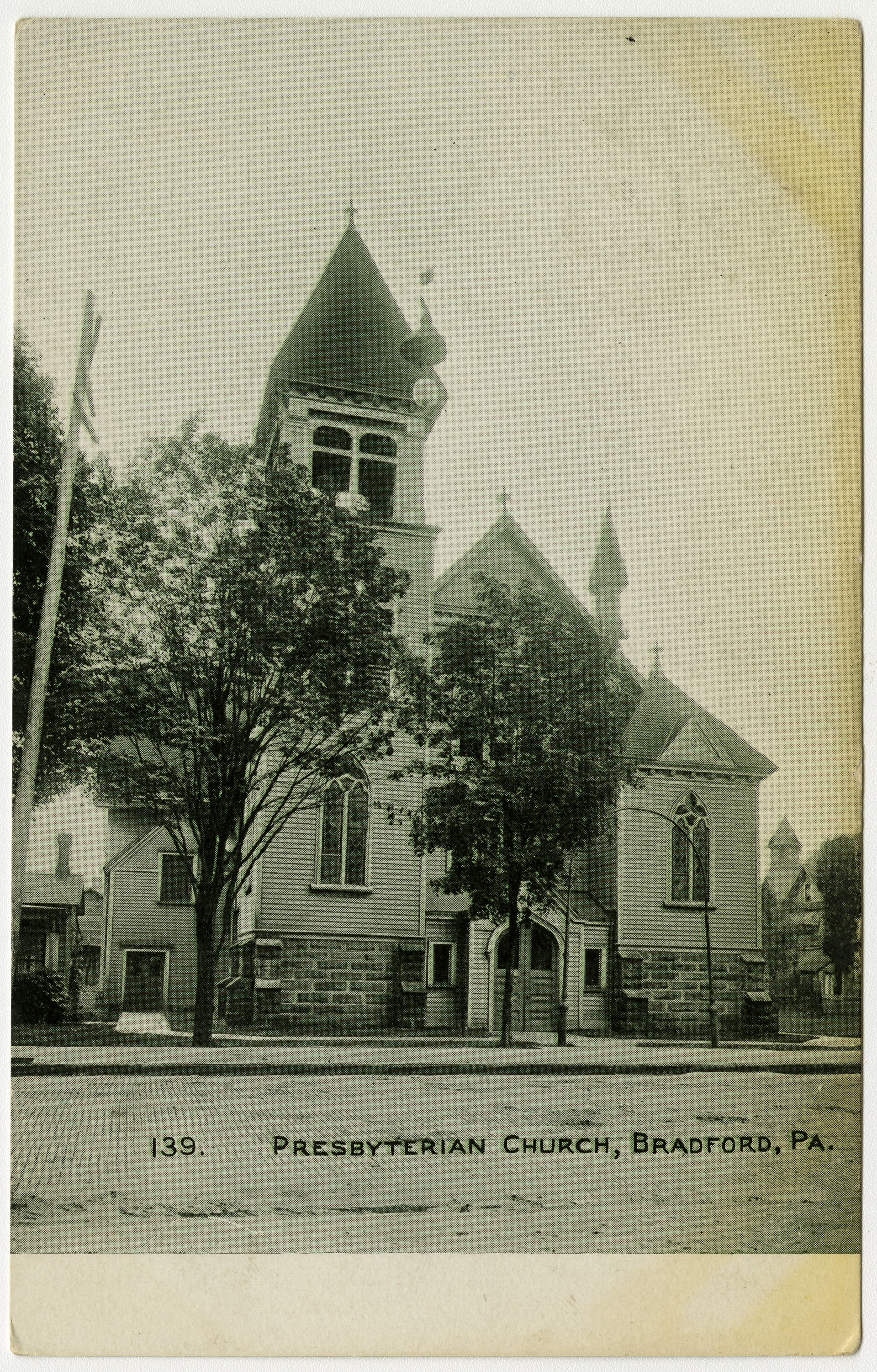 Postcard of a Presbyterian church from RG 428, Postcard Collect…