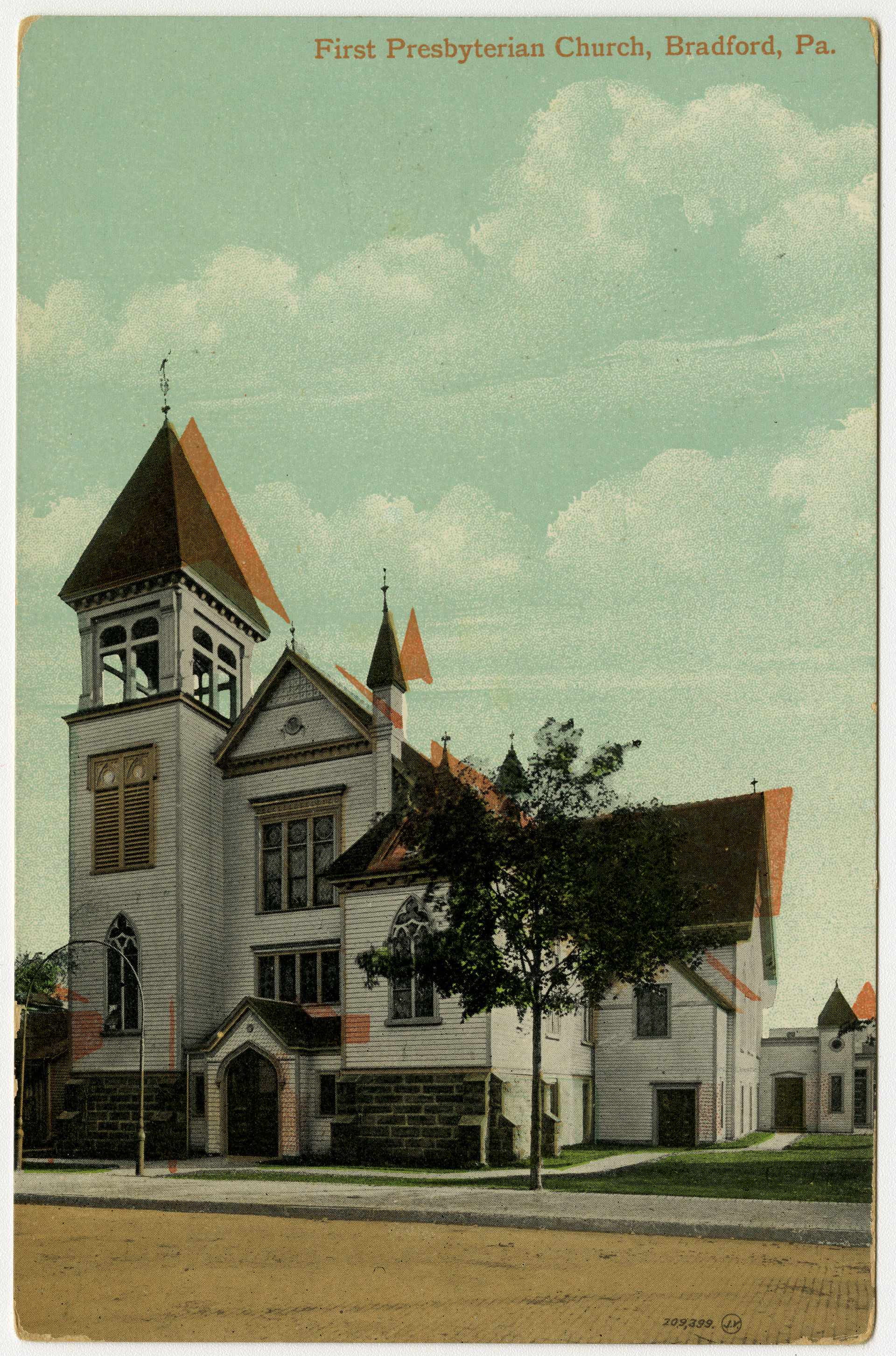 Postcard of a Presbyterian church from RG 428, Postcard Collect…