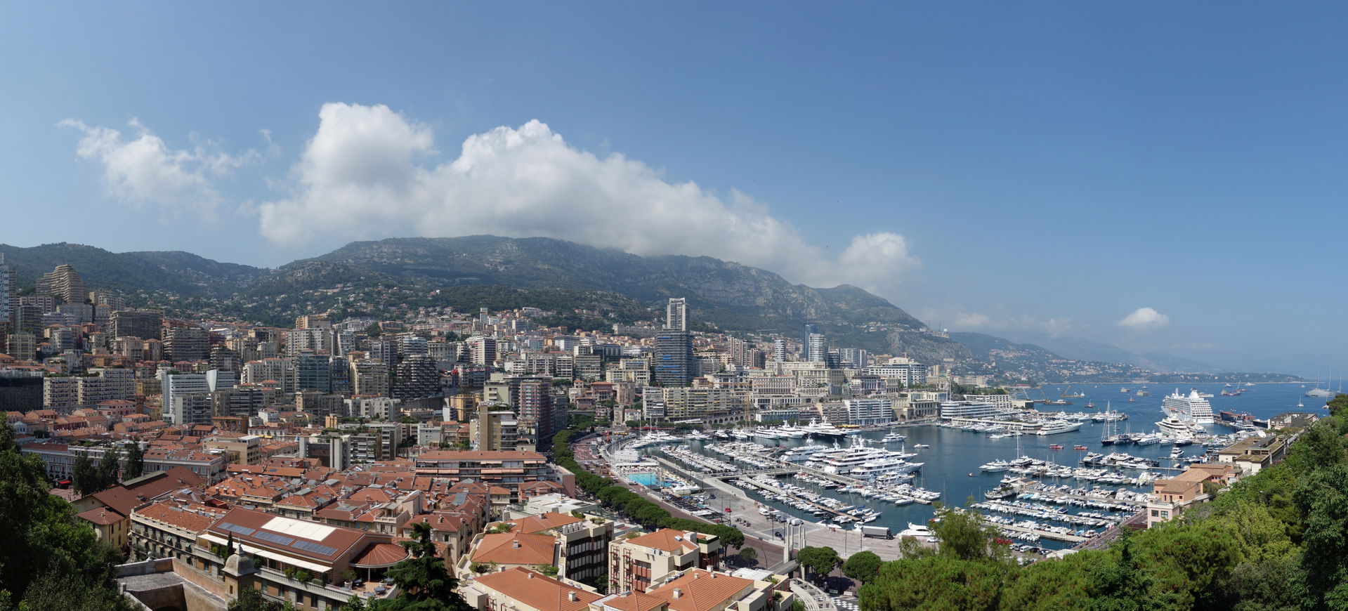 Monaco as seen from the Place du Palais in Monaco-Ville.