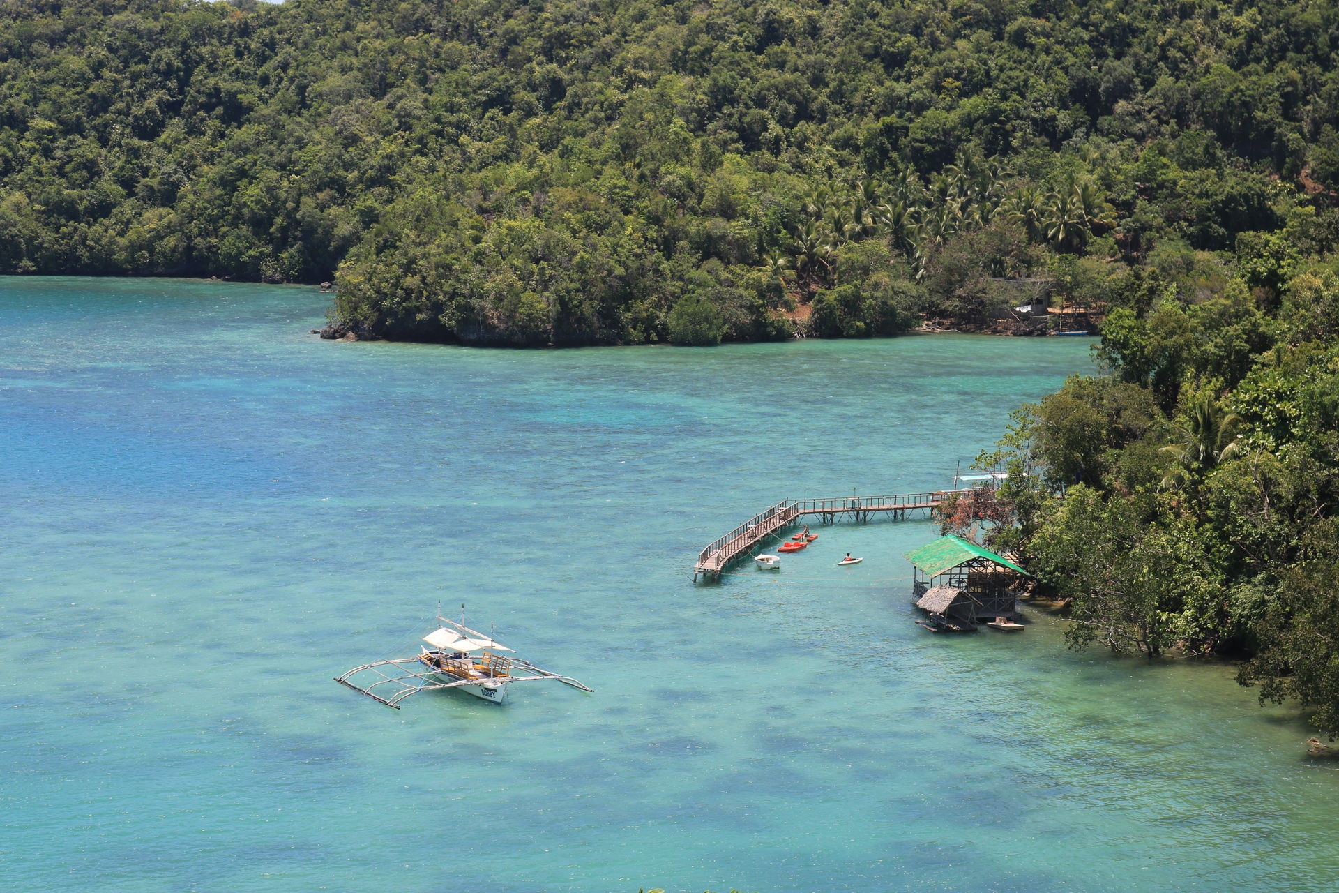 Pump boat in Sipalay viewed from Perth Paradise Resort