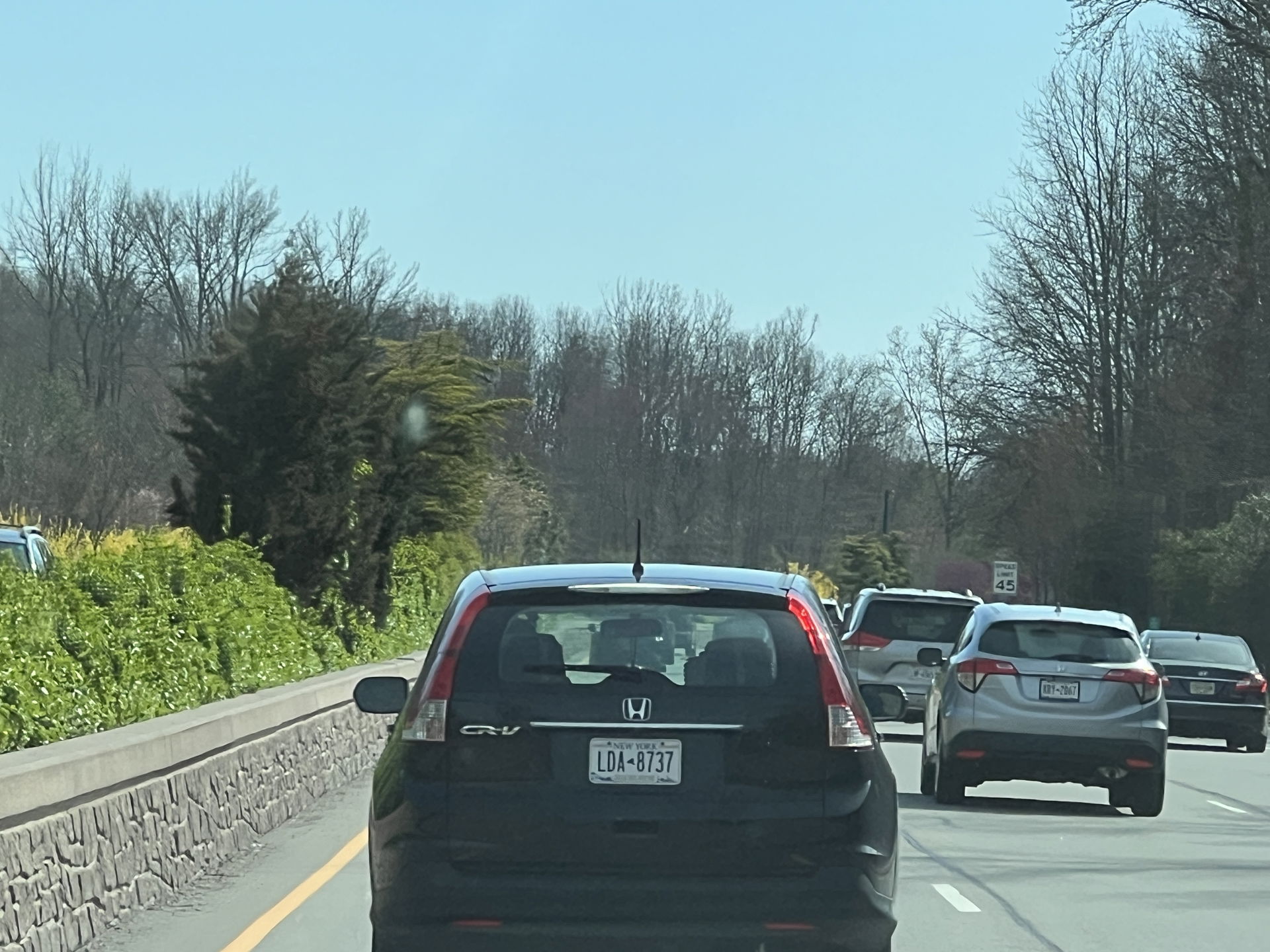 Westbound NY 347 in Smithtown, NY on April 14, 2024, showing ma…