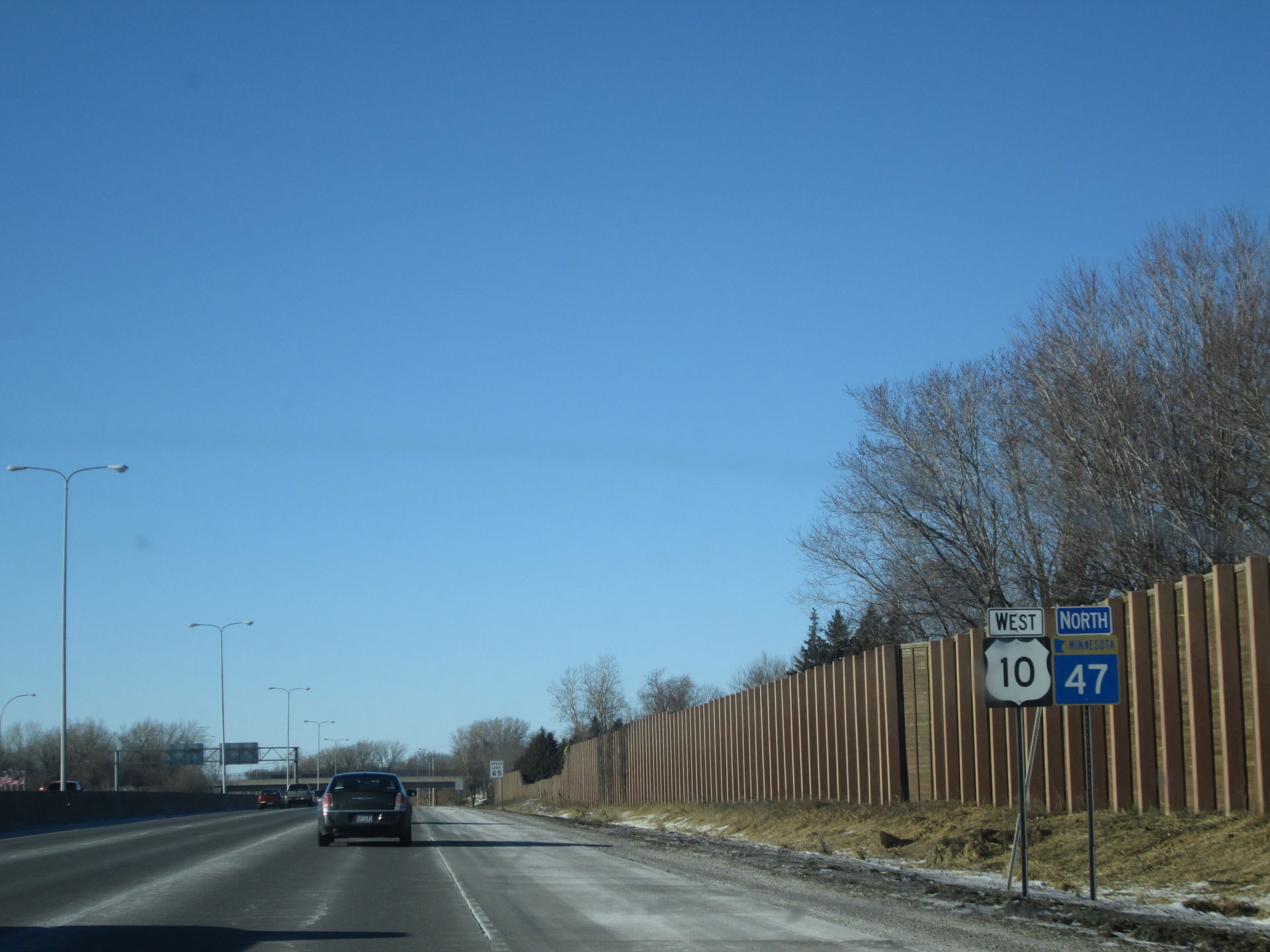 US-10 and MN-47 concurrency in Coon Rapids, Minnesota.