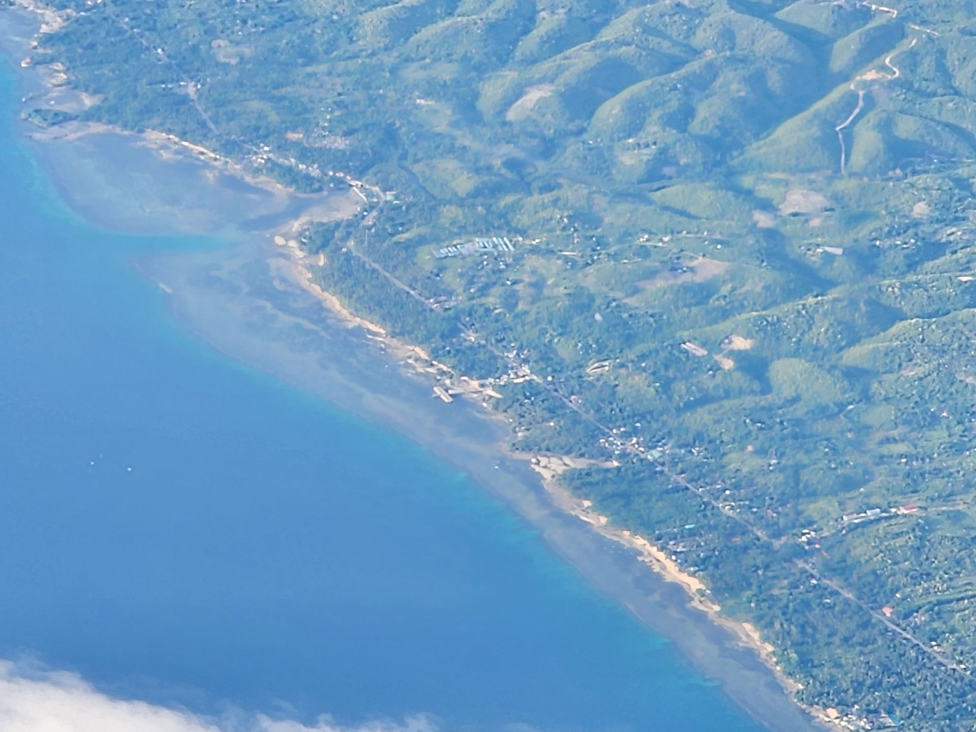 Aerial view of Tuburan town in Cebu province.